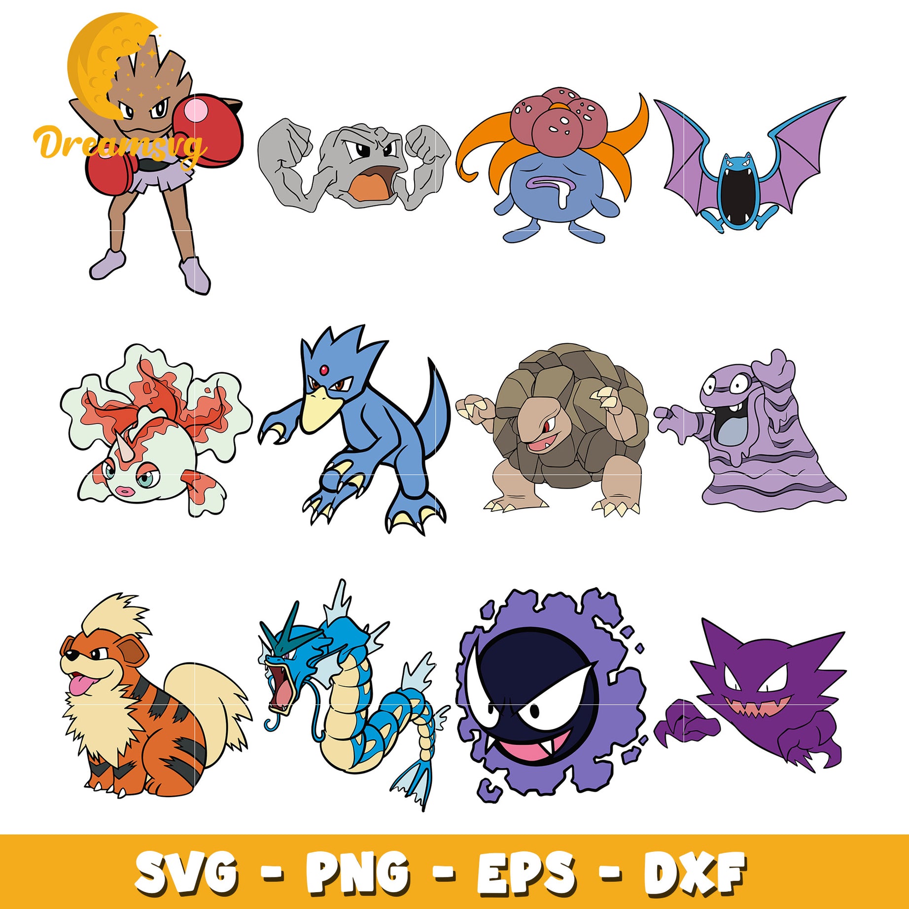 Dragonair pokemon characters bundle svg, Pokemon characters svg