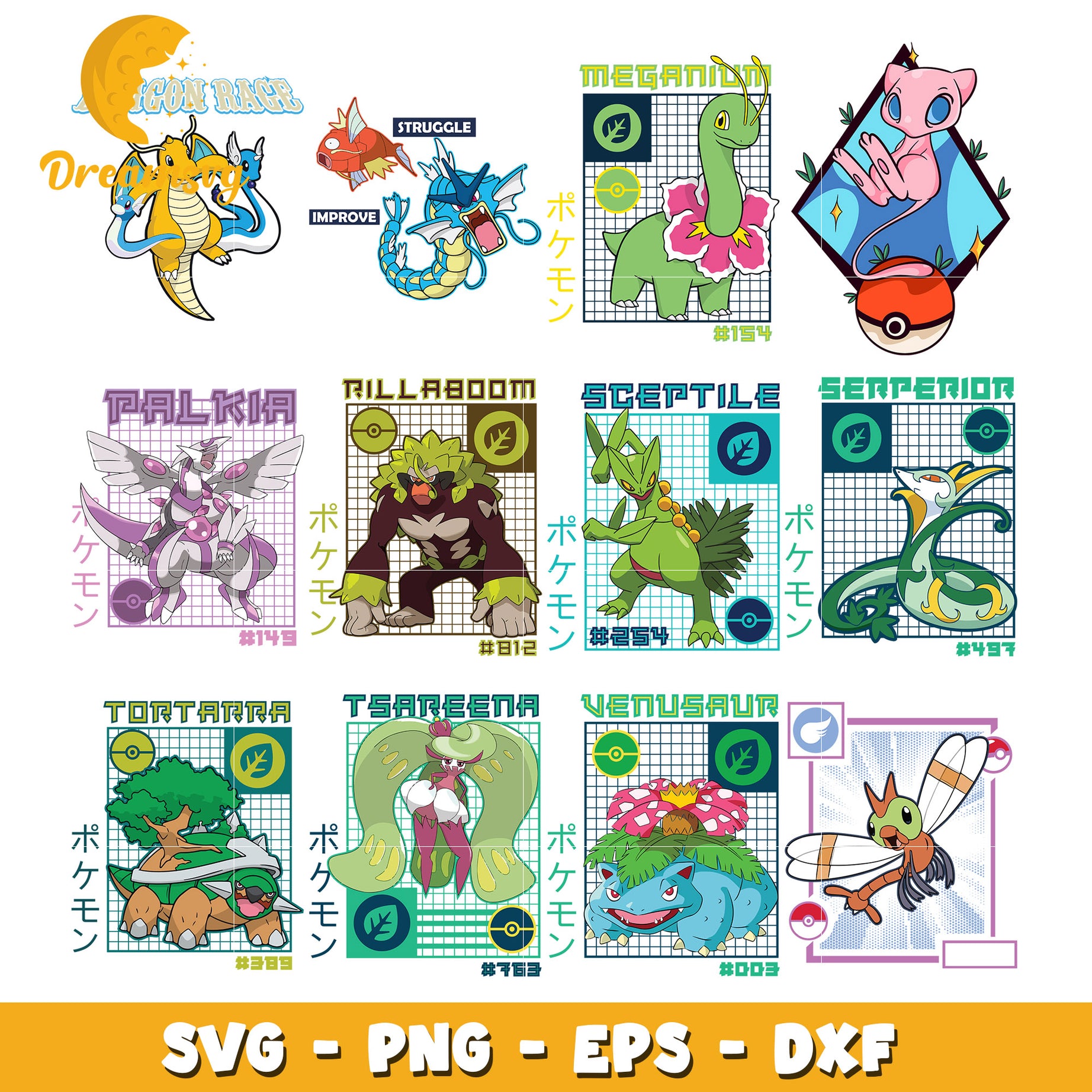 Pokemon characters cards bundle svg, Pokemon characters  svg