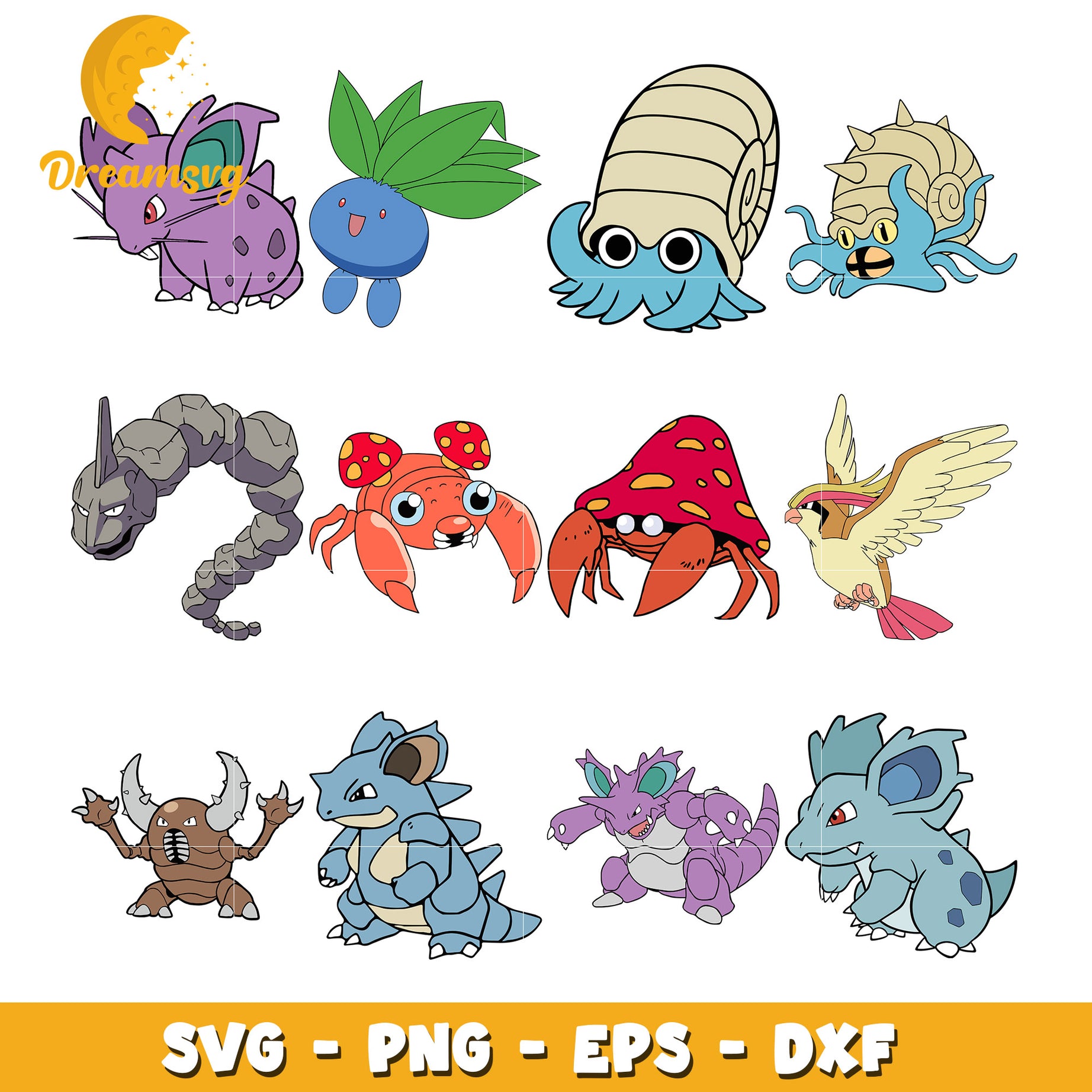 All the Pokemon characters bundle svg, Pokemon characters  svg