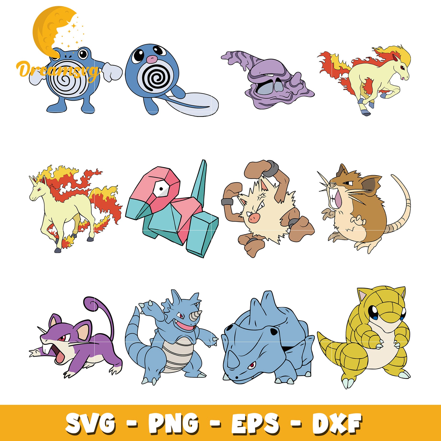 Pokemon Character Array Pokemon characters database bundle svg, Pokemon characters svg ...