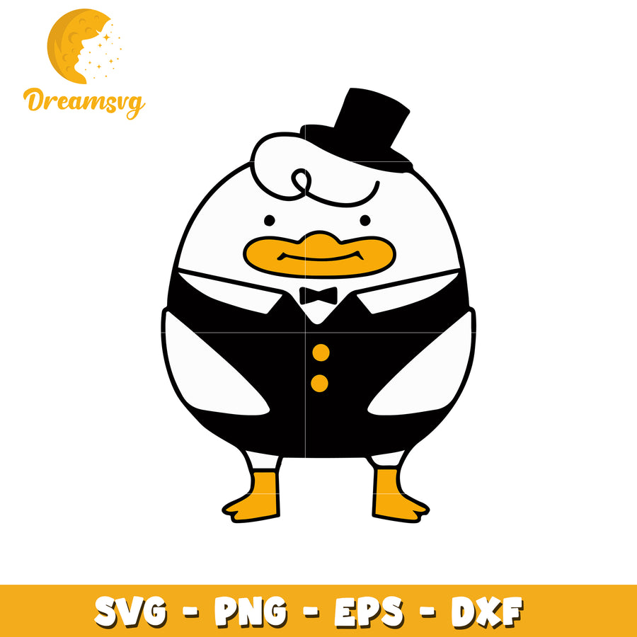 Polite goose svg, funny goose svg, cartoon characters svg