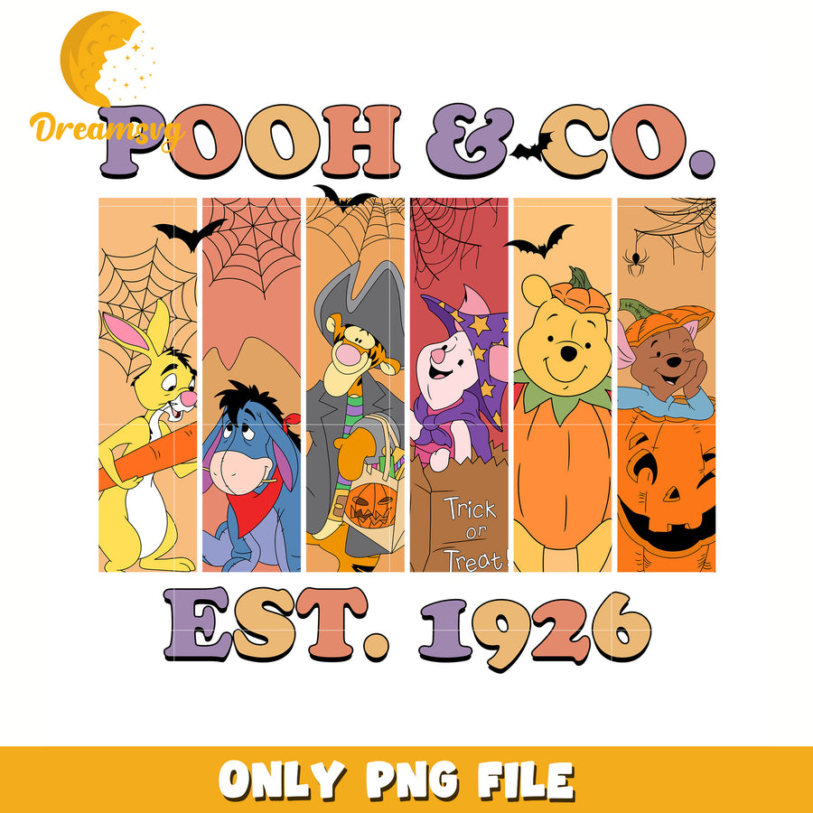 Pooh and co halloween png, halloween png, trick or treat png