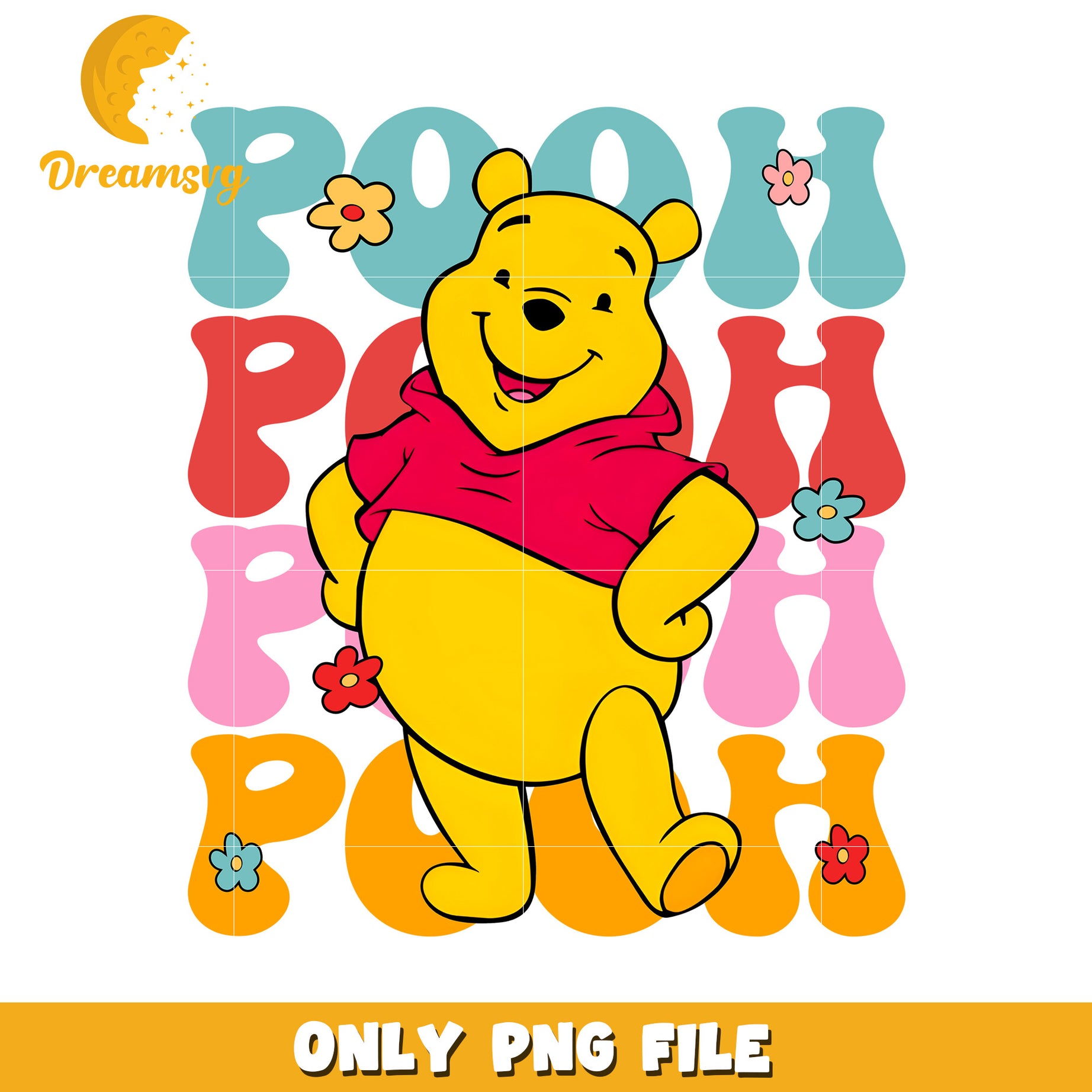 Pooh bear design png,  disney pooh png, pooh character png