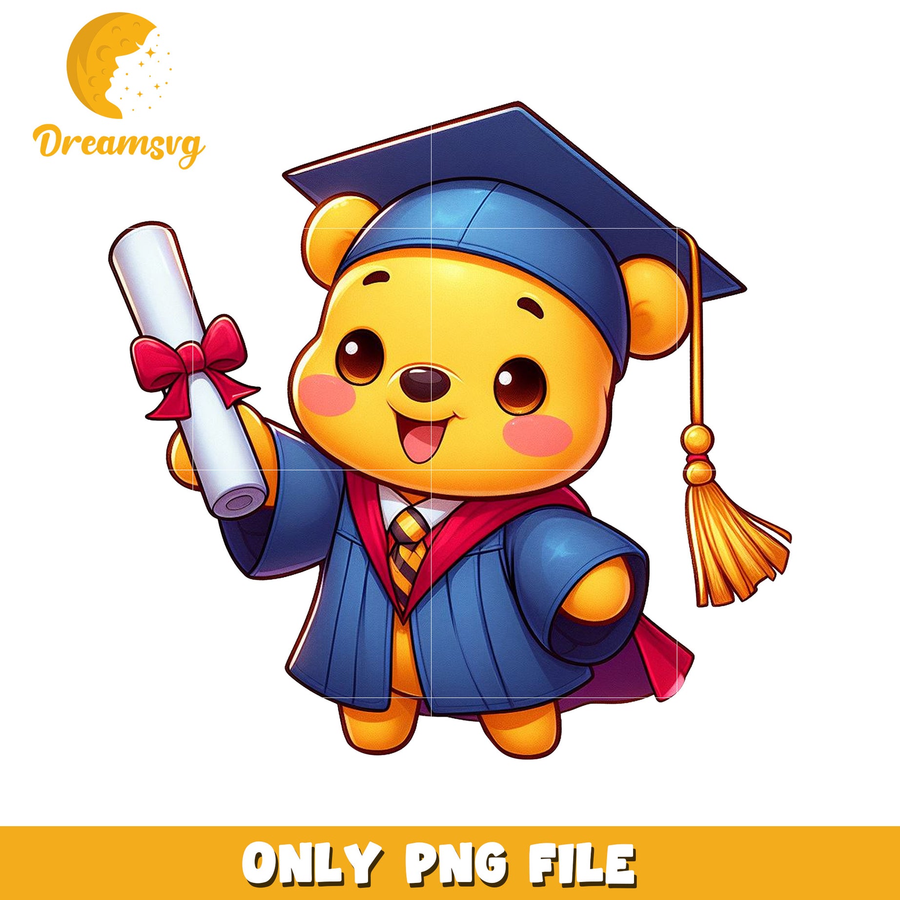 Pooh graduation design png, winnie the pooh png, pooh the bear png