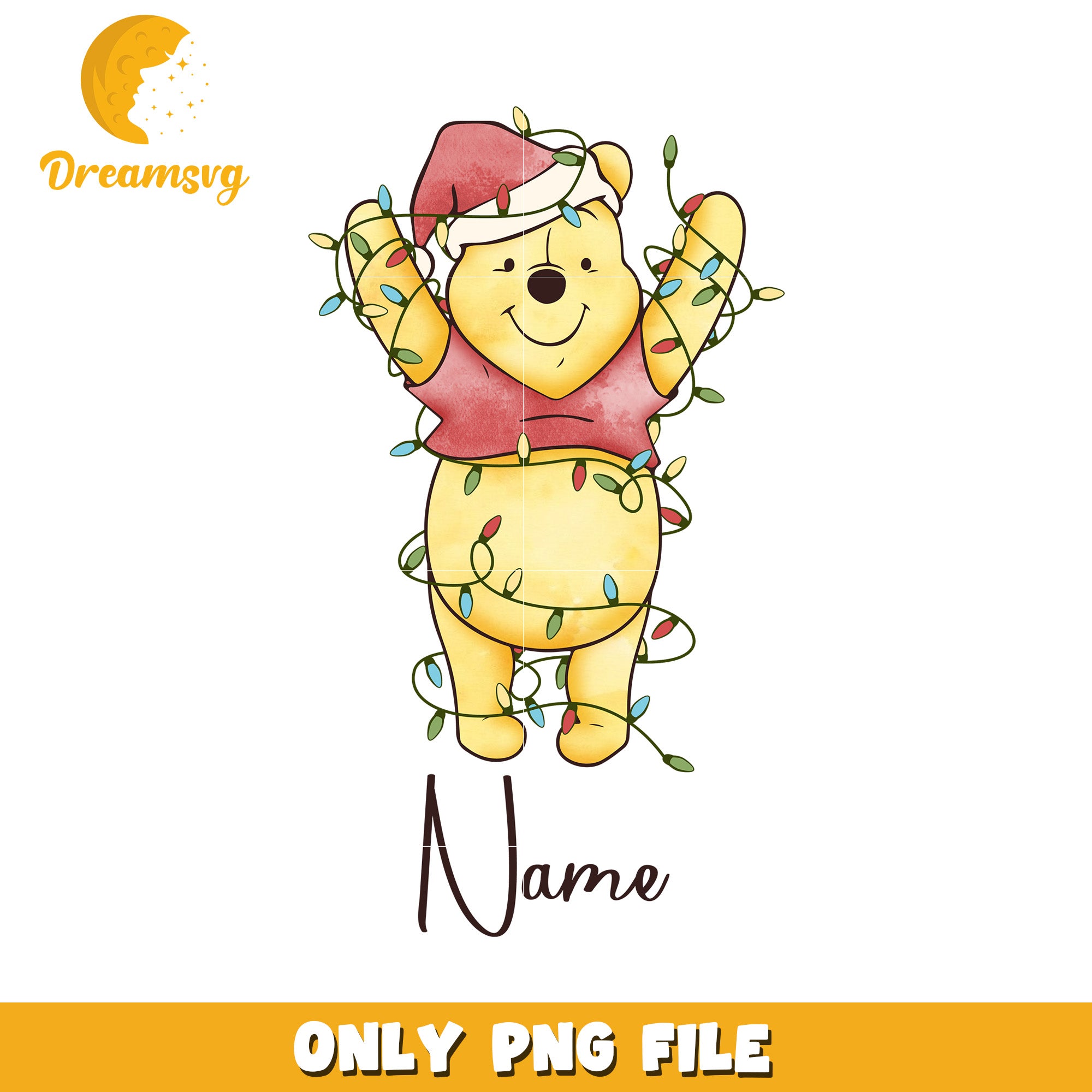 Pooh mama png, disney night png, winter sparkle png