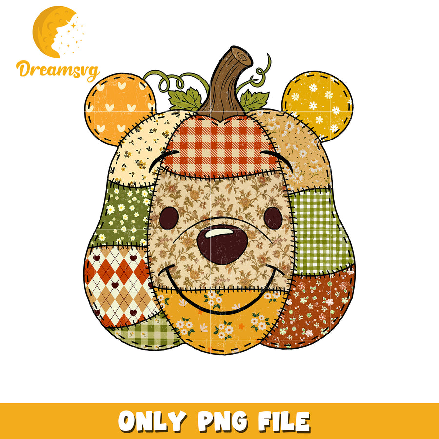 Pooh pumpkin halloween design png, horror characters png, horror cartoons png