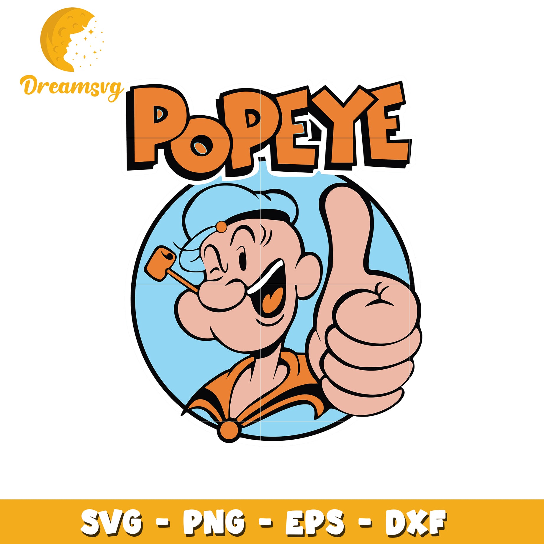 Popeye SVG PNG EPS DXF Cut File