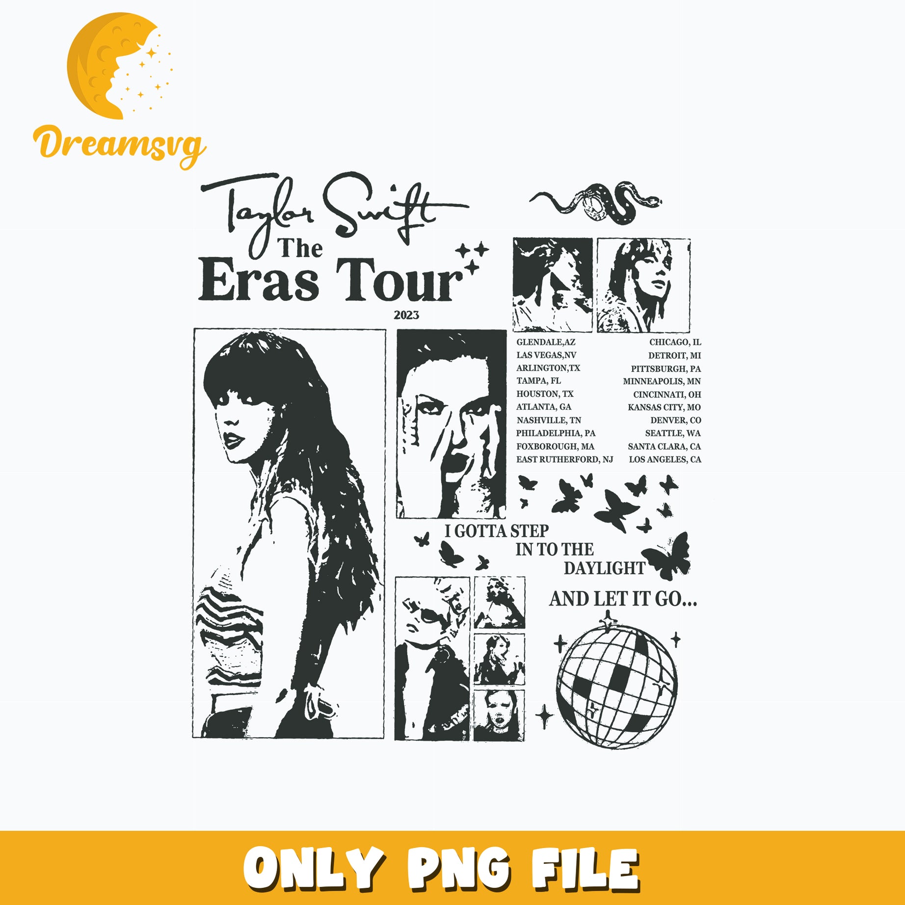 Poster Eras Tour png, The Eras Tour 2023 png, Eras List Song png ...