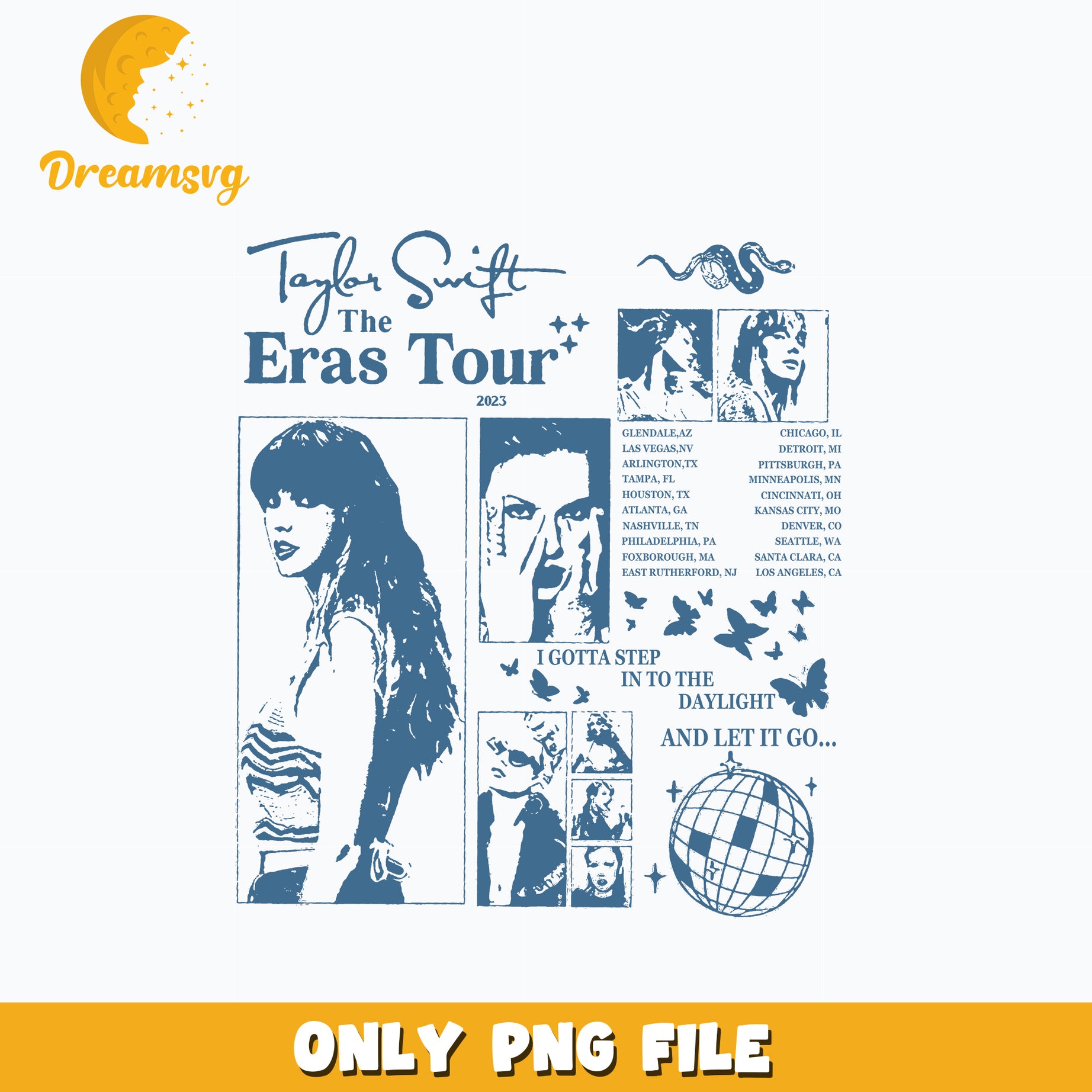 Poster The Eras Tour png, The Eras Tour 2023 png, Eras List Song png