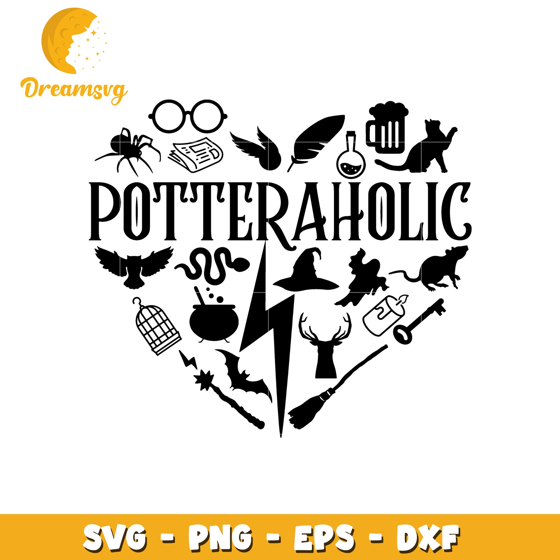 Potterholic SVG Heart Design