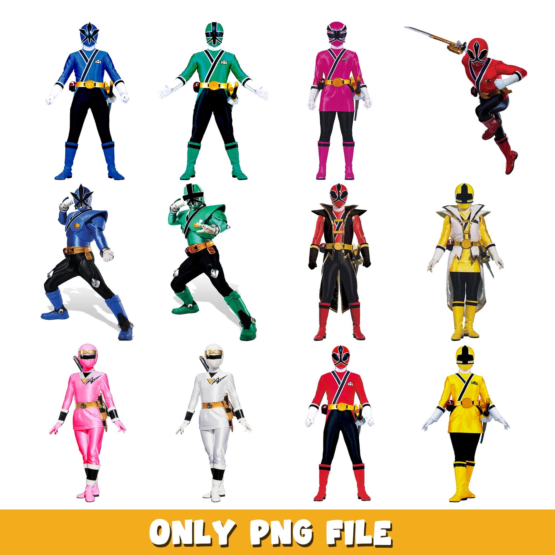 Power Rangers Samurai  png, Power rangers bundle png, cartoon png 