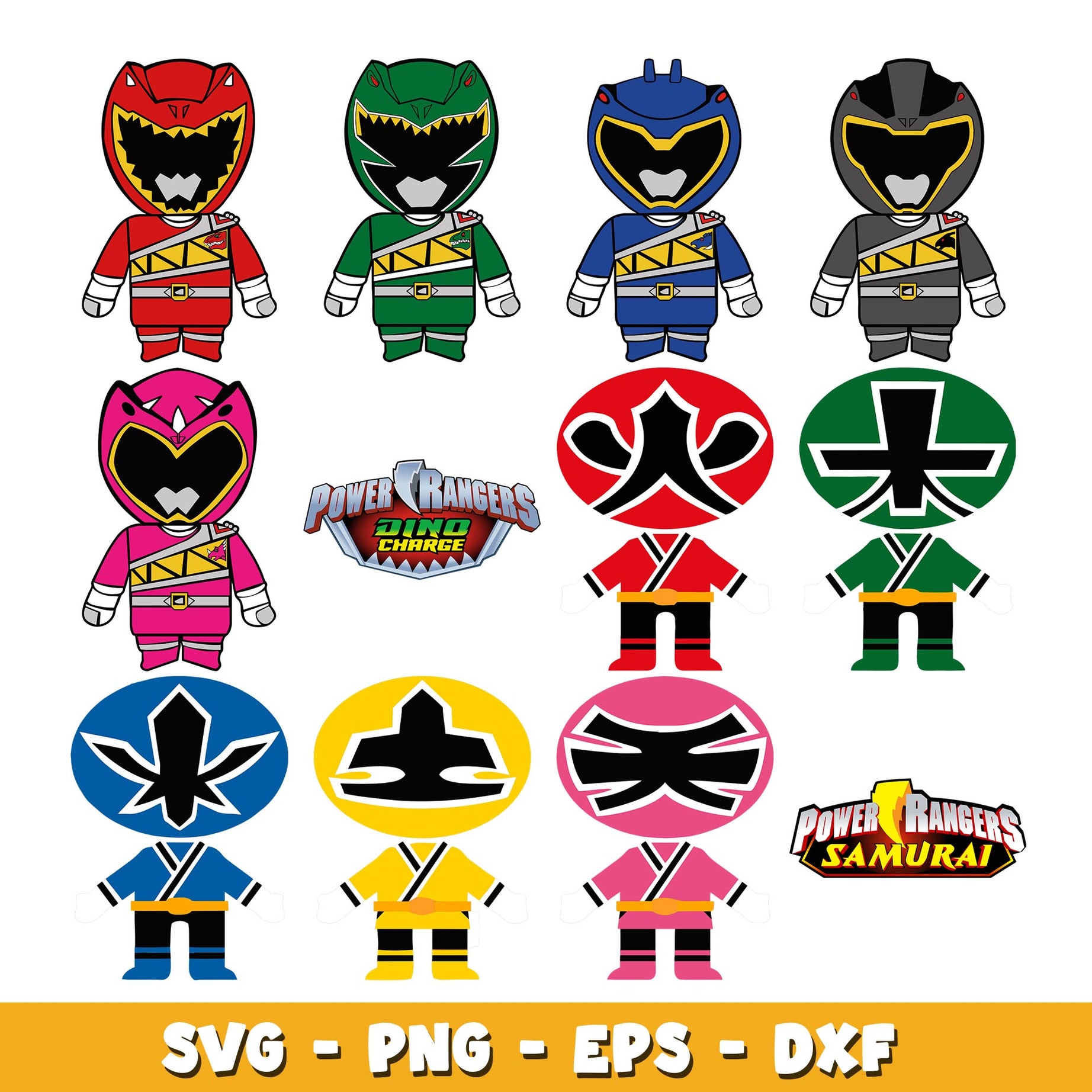 Power Rangers  characters svg, Power Rangers Dino Charge bundle svg, cartoon svg  