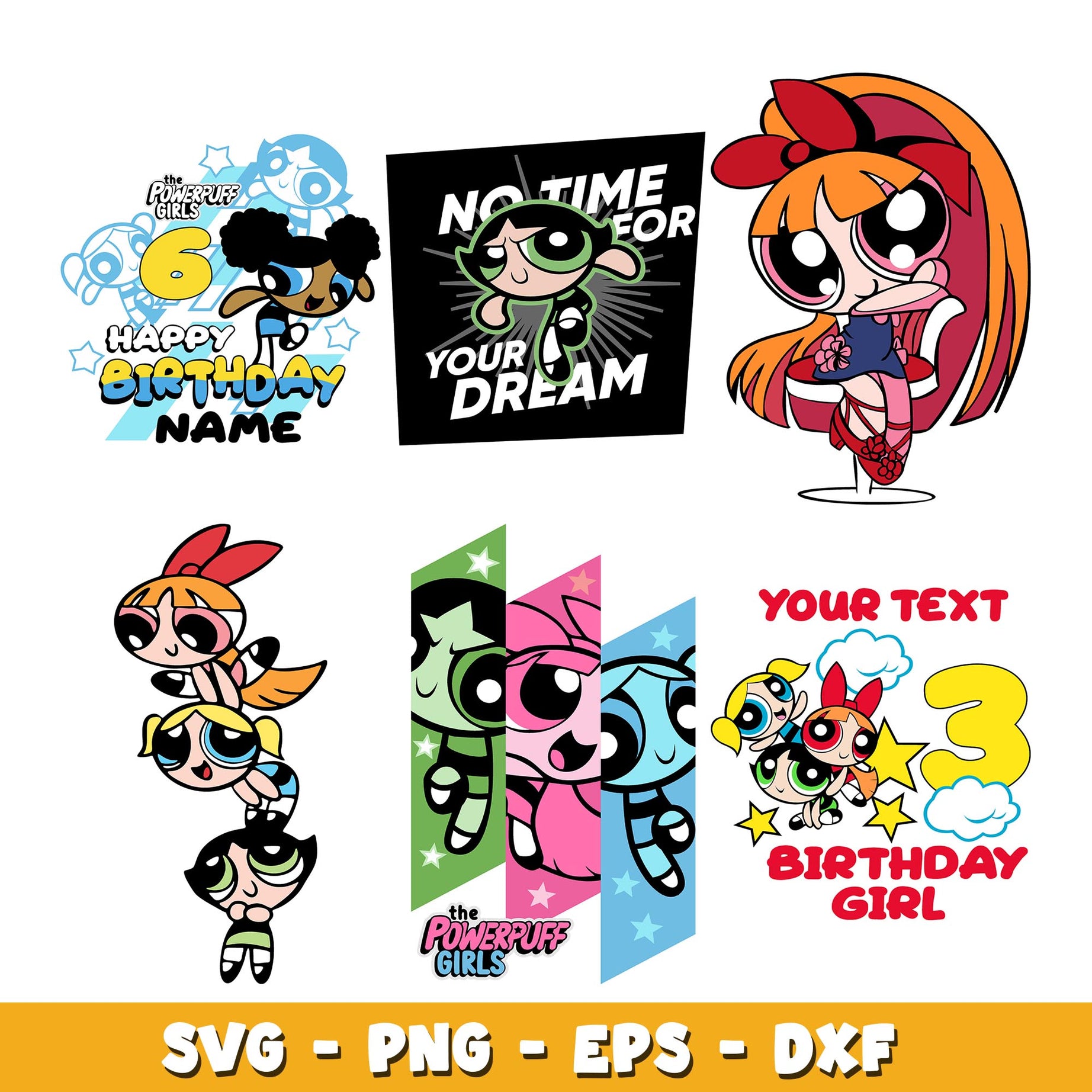 Girls Birthday svg, The Powerpuff Girls bundle svg, cartoon svg  