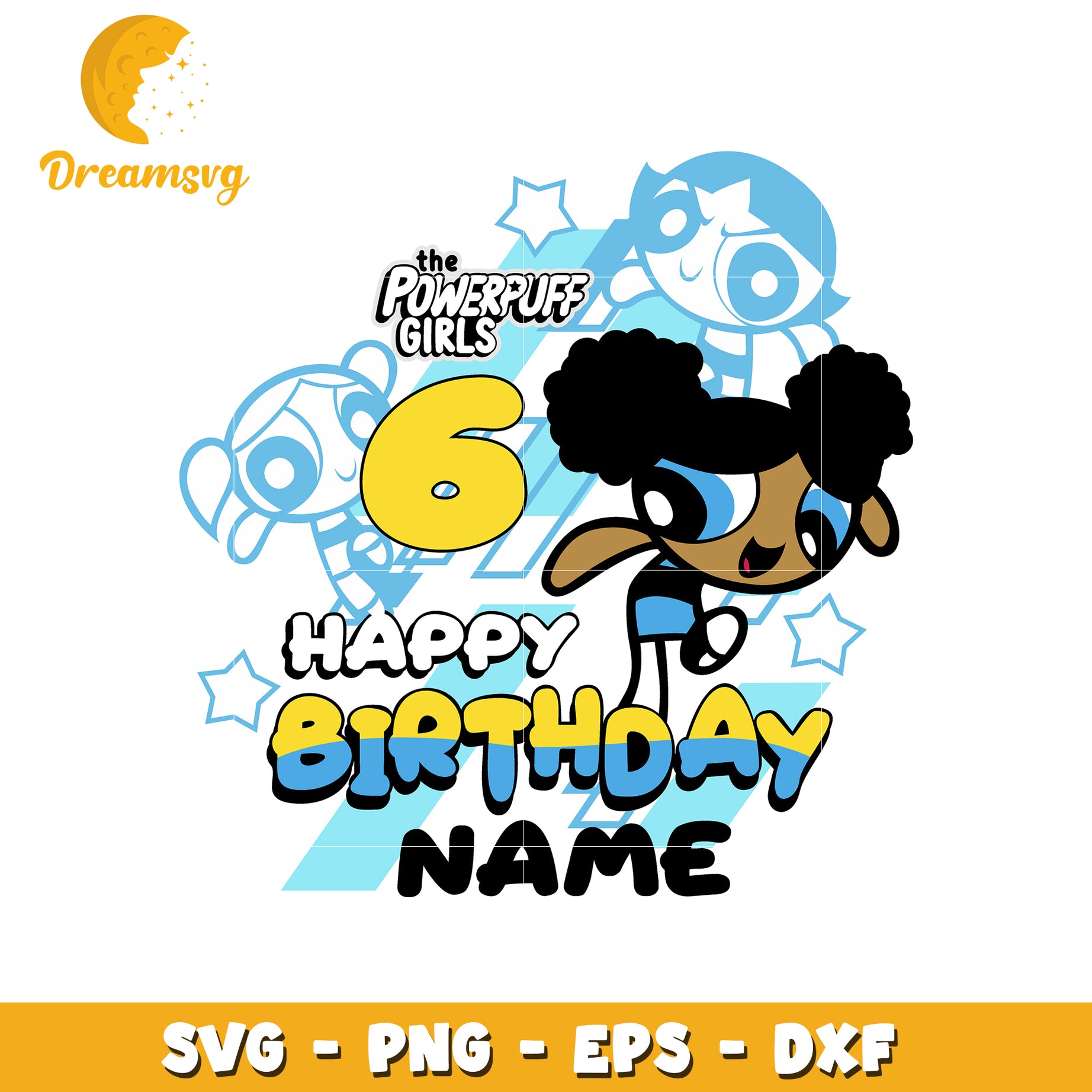 Powerpuff Girls 6th Birthday SVG Cut File