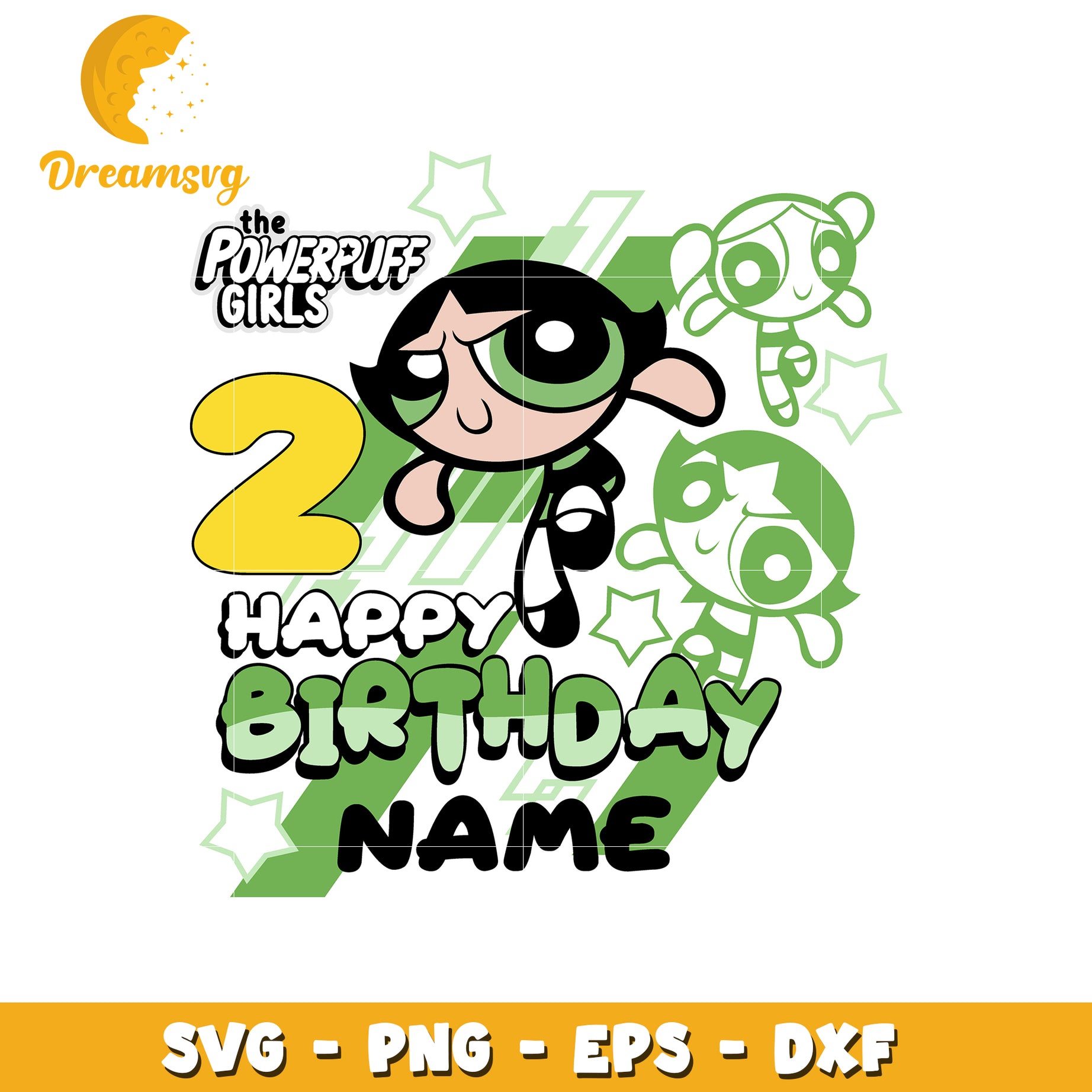 Powerpuff Girls Birthday SVG Template for Custom Celebrations