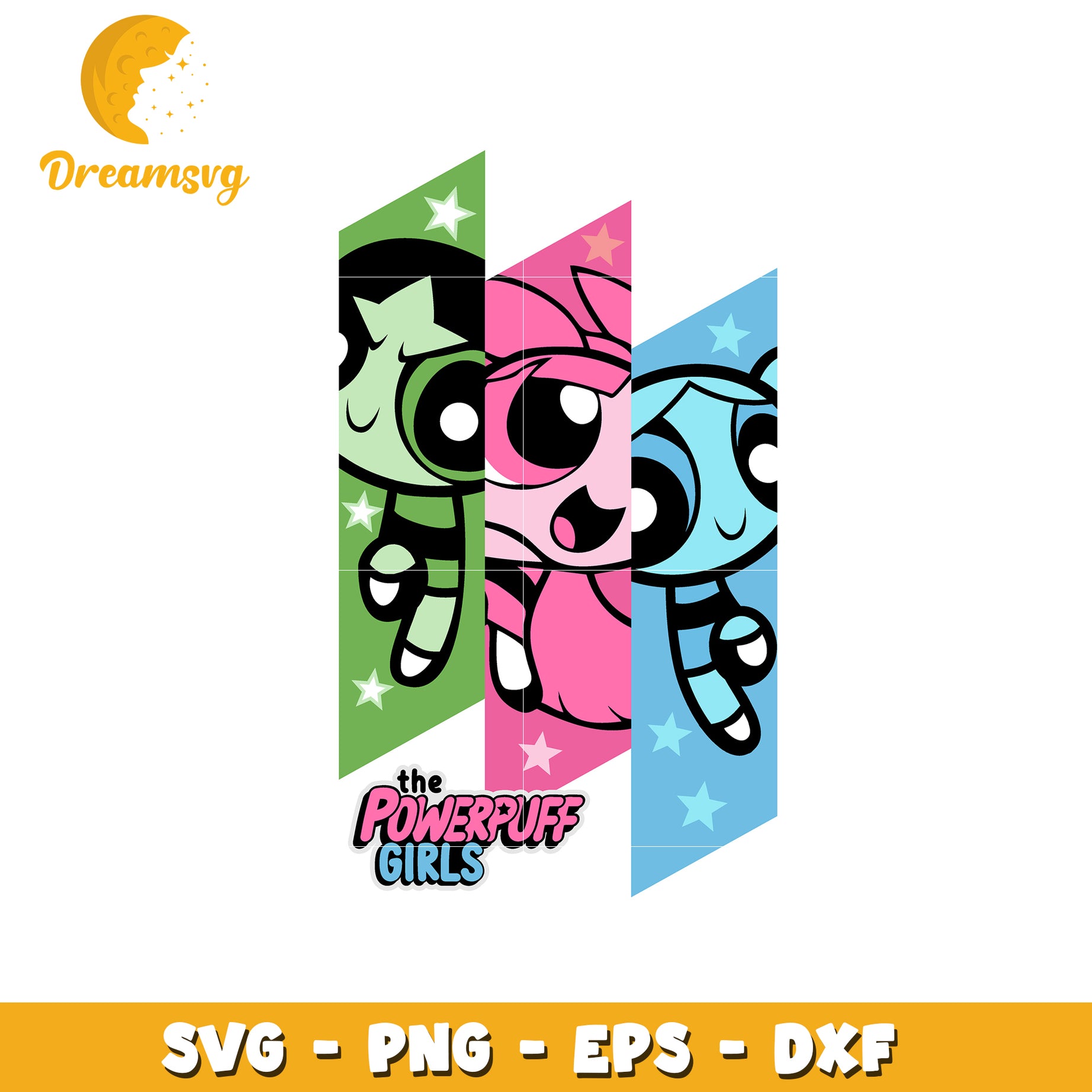 Powerpuff Girls SVG PNG EPS DXF Cut Files