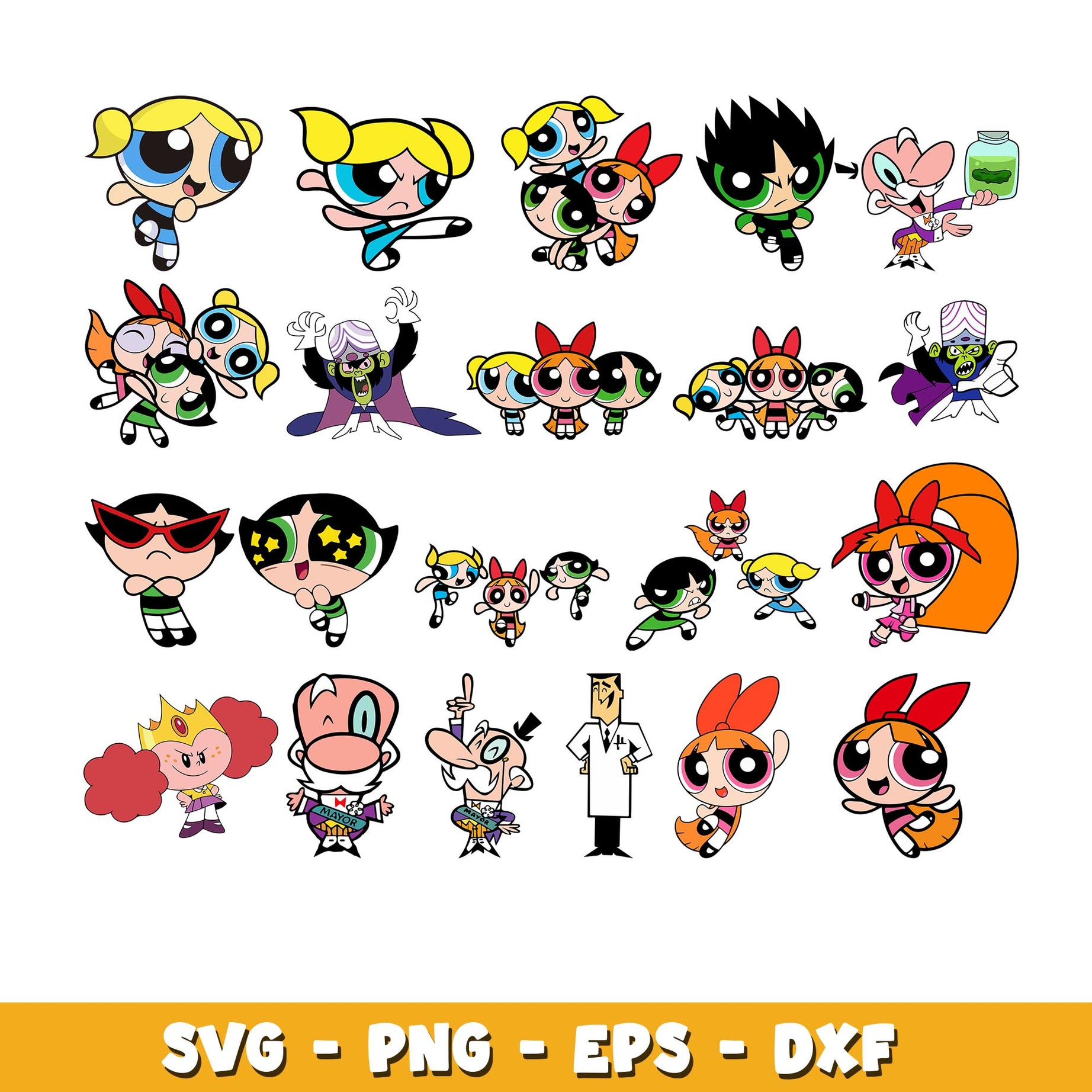 Powerpuff Logo svg, The Powerpuff Girls bundle svg, cartoon svg  