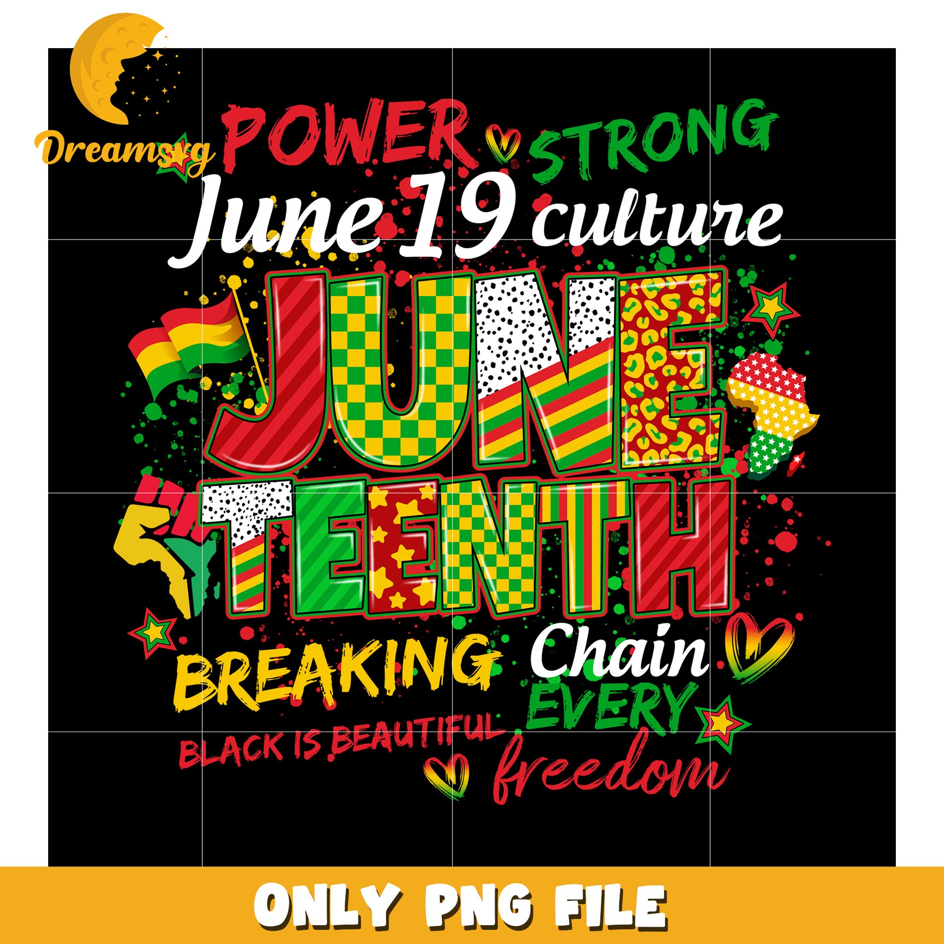 Power strong juneteenth png, juneteenth celebration png, black empowerment png