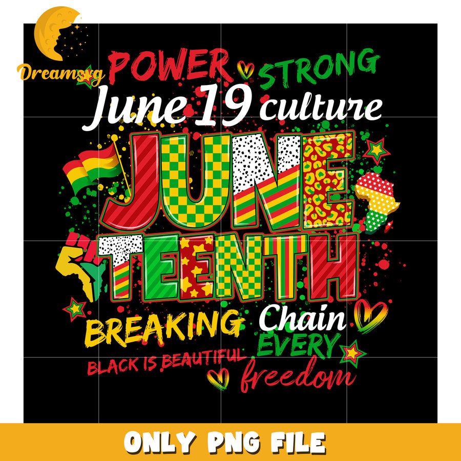 Power strong juneteenth png, juneteenth celebration png, black empowerment png