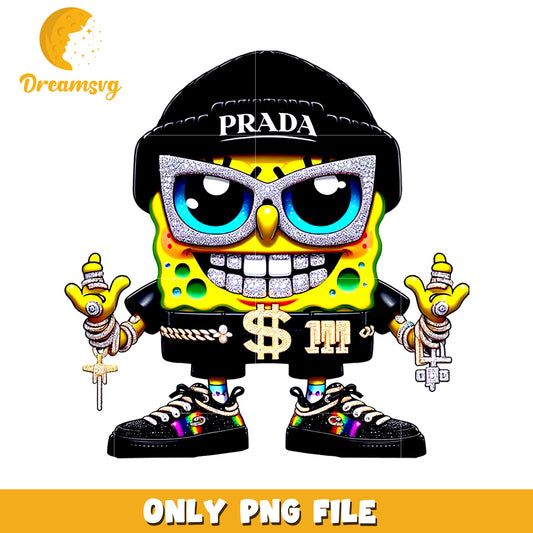 Prada money spongebob png, spongebob squarepants​ png, spongebob movie​ png