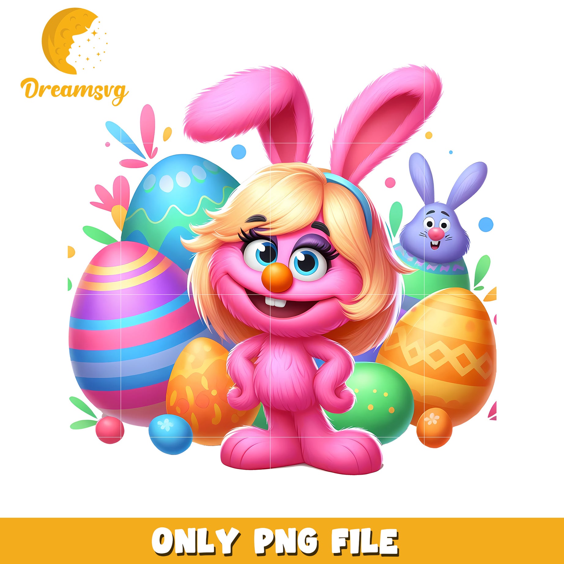 Prairie dawn cute bunny easter png, sesame street cast png