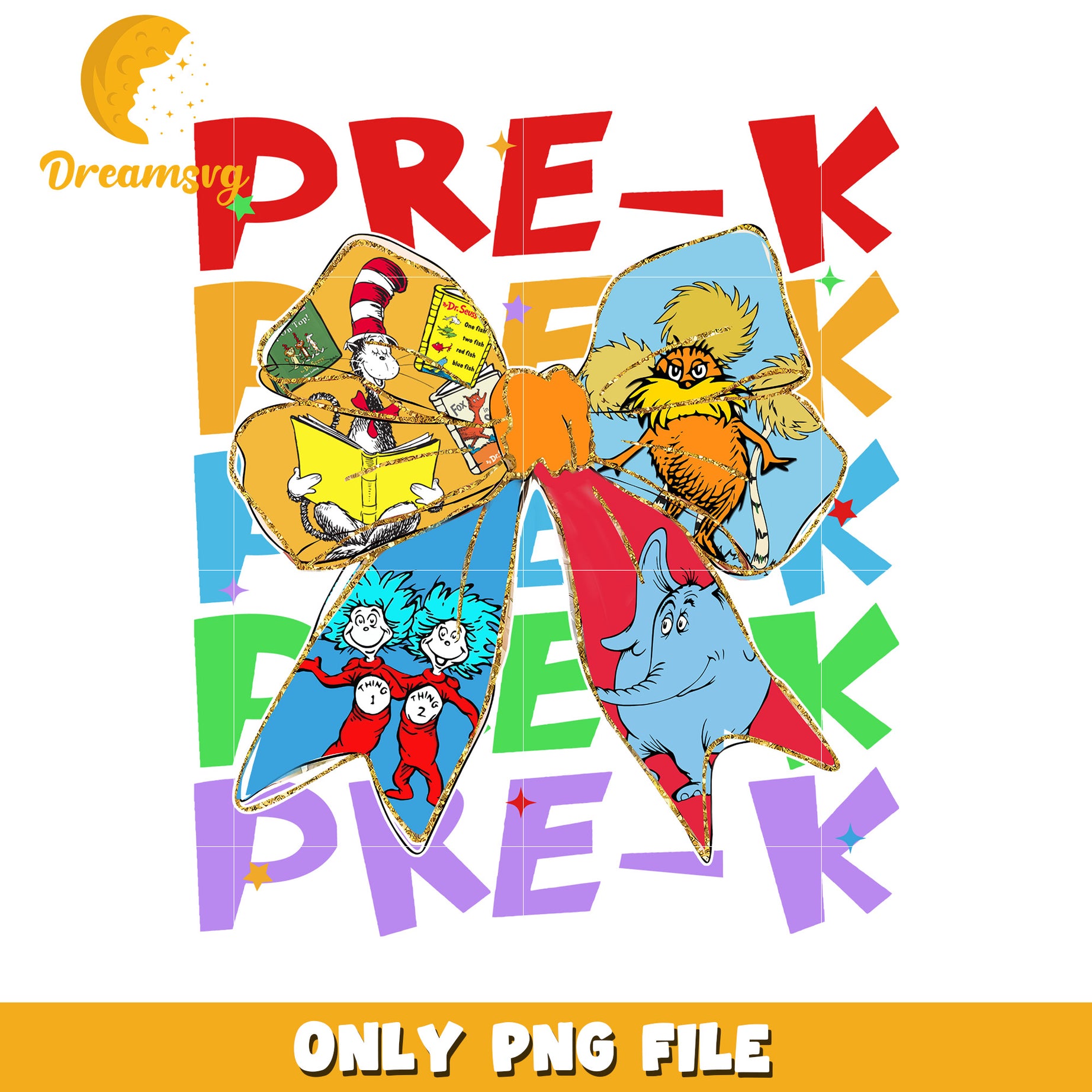 PreK PNG Sublimation Design Dr Seuss