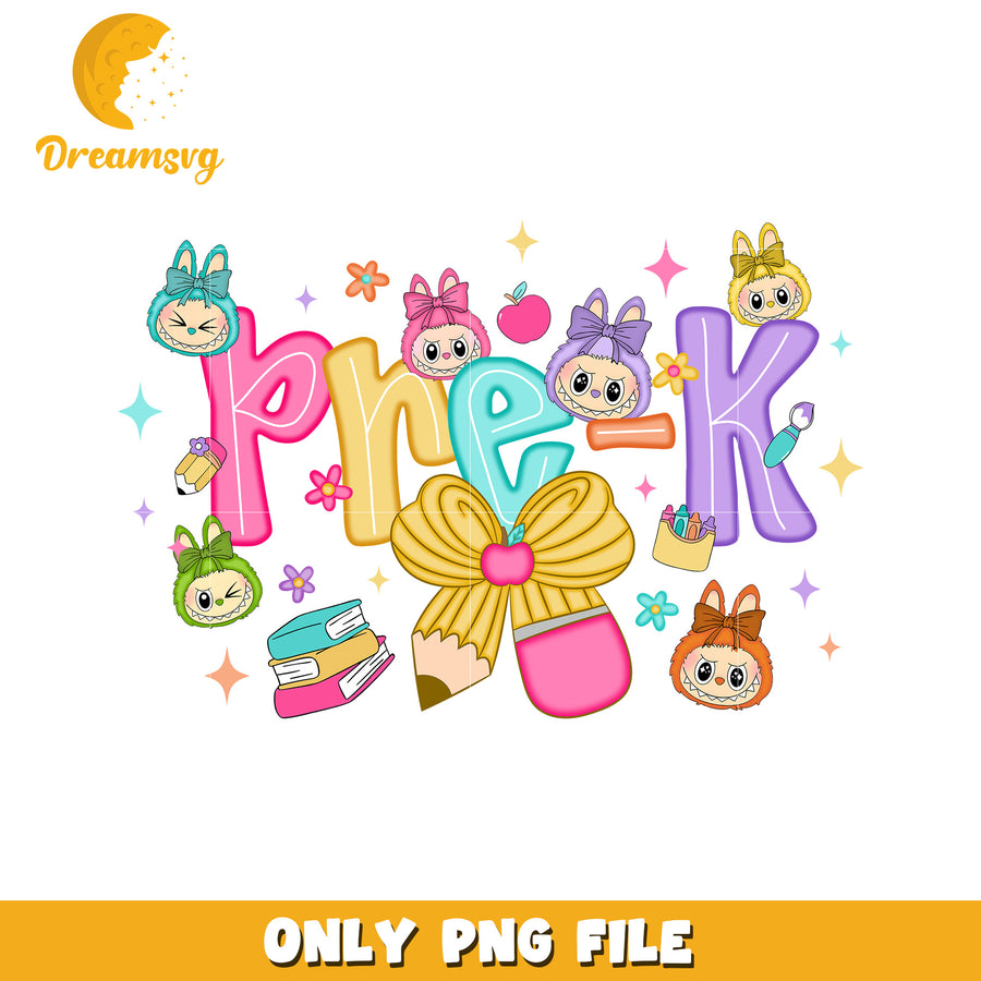 Pre K design png, have a seat labubu​ png, labubu doll png