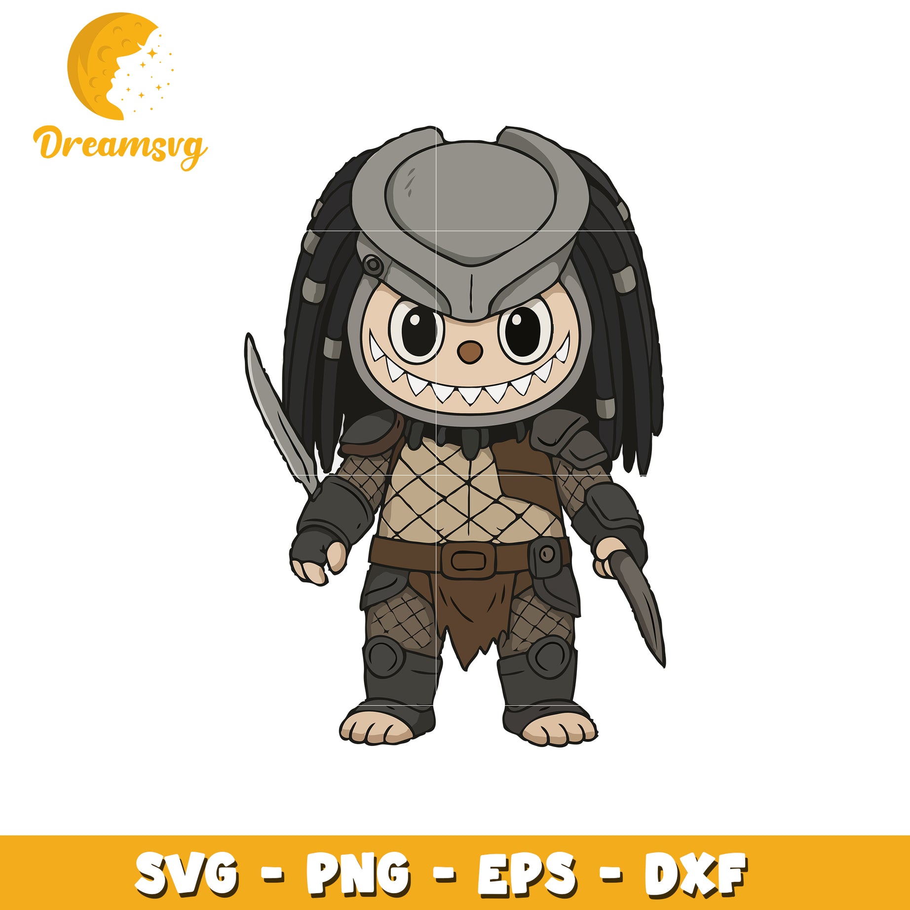 Predator labubu svg, labubu characters svg, labubu outfits svg