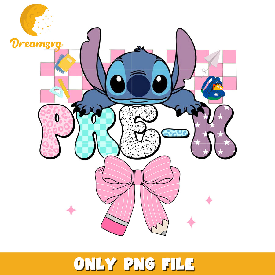 Pre k bowtie stitch png, lilo and stitch png, funny stitch png
