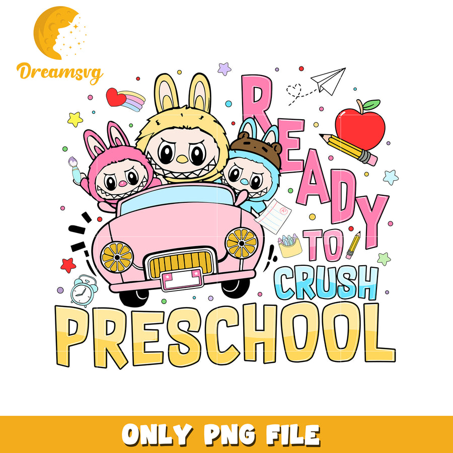 Preschool labubu png, have a seat labubu​ png, labubu doll png