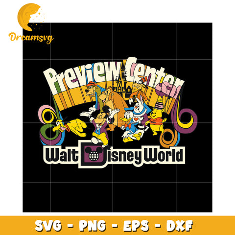 Preview center walt disney svg, disney cartoons svg, disneyland svg