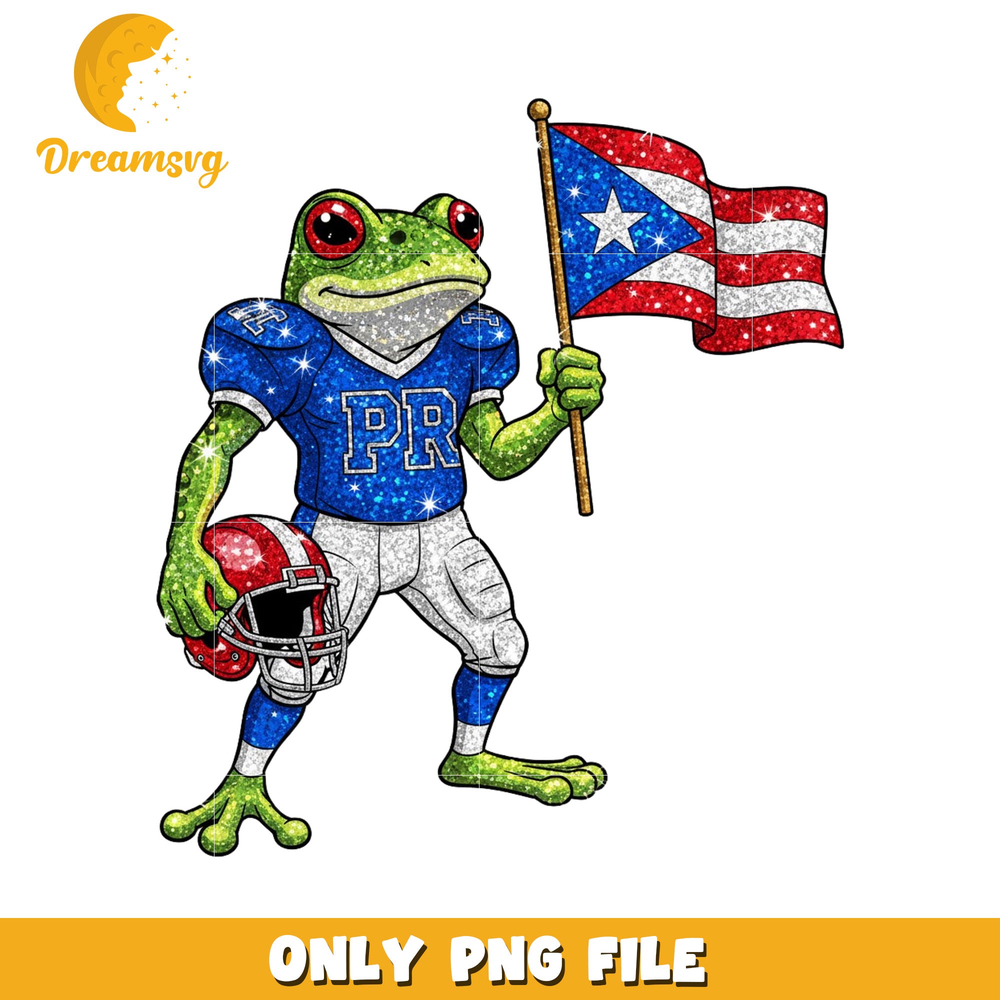 Pr frog puerto rico png, puerto rico pride png, american football png