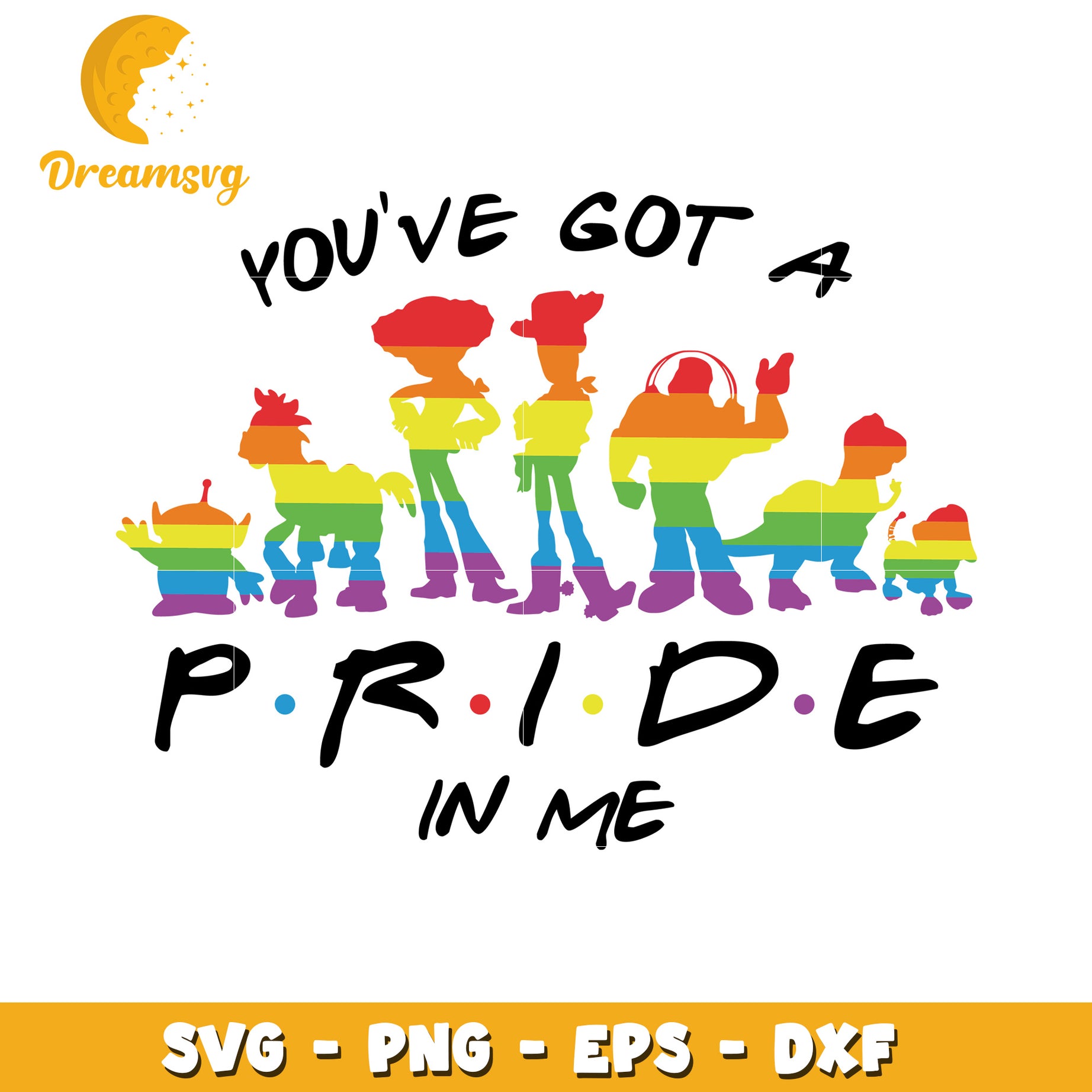 Pride in Me SVG Colorful Quote for LGBTQ Celebrations and Crafts