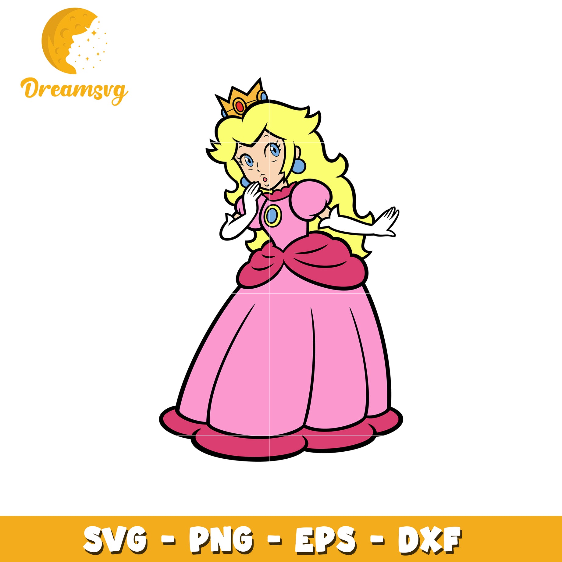 Princess Character SVG File for Crafting and Design