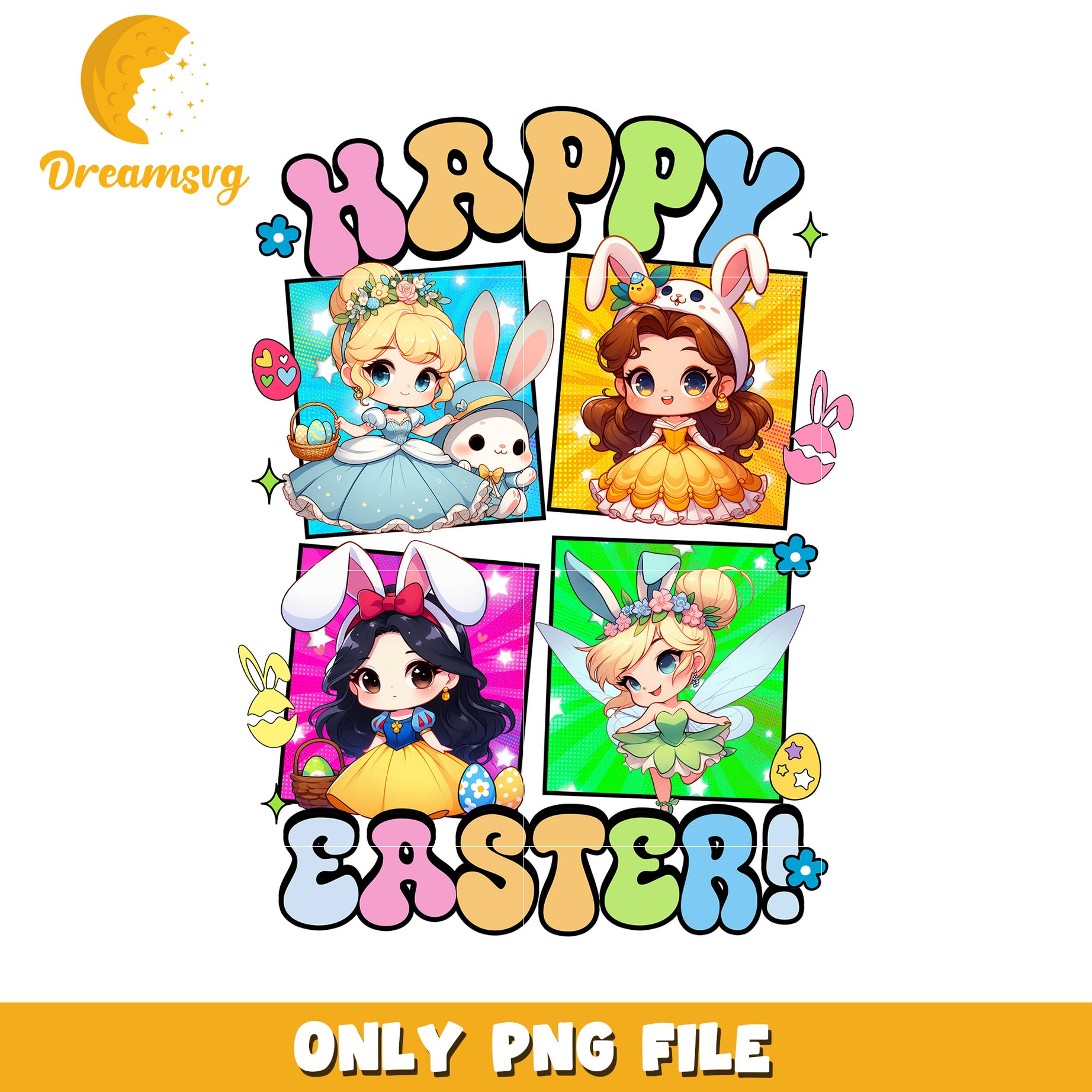 Princess Easter PNG Design