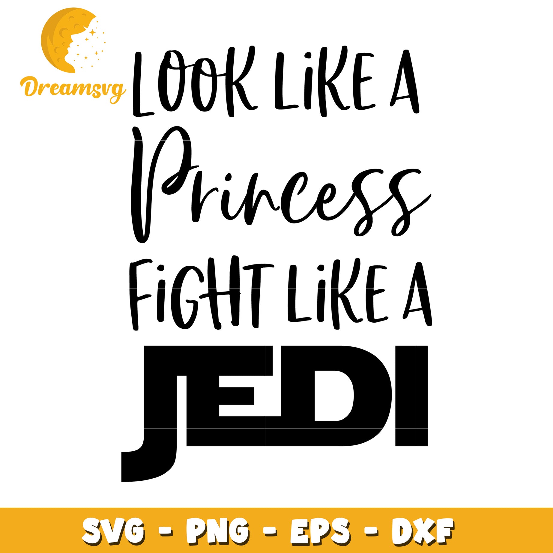 Princess Jedi SVG Cut File