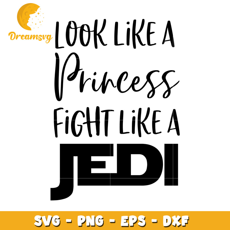 Princess Jedi SVG Cut File