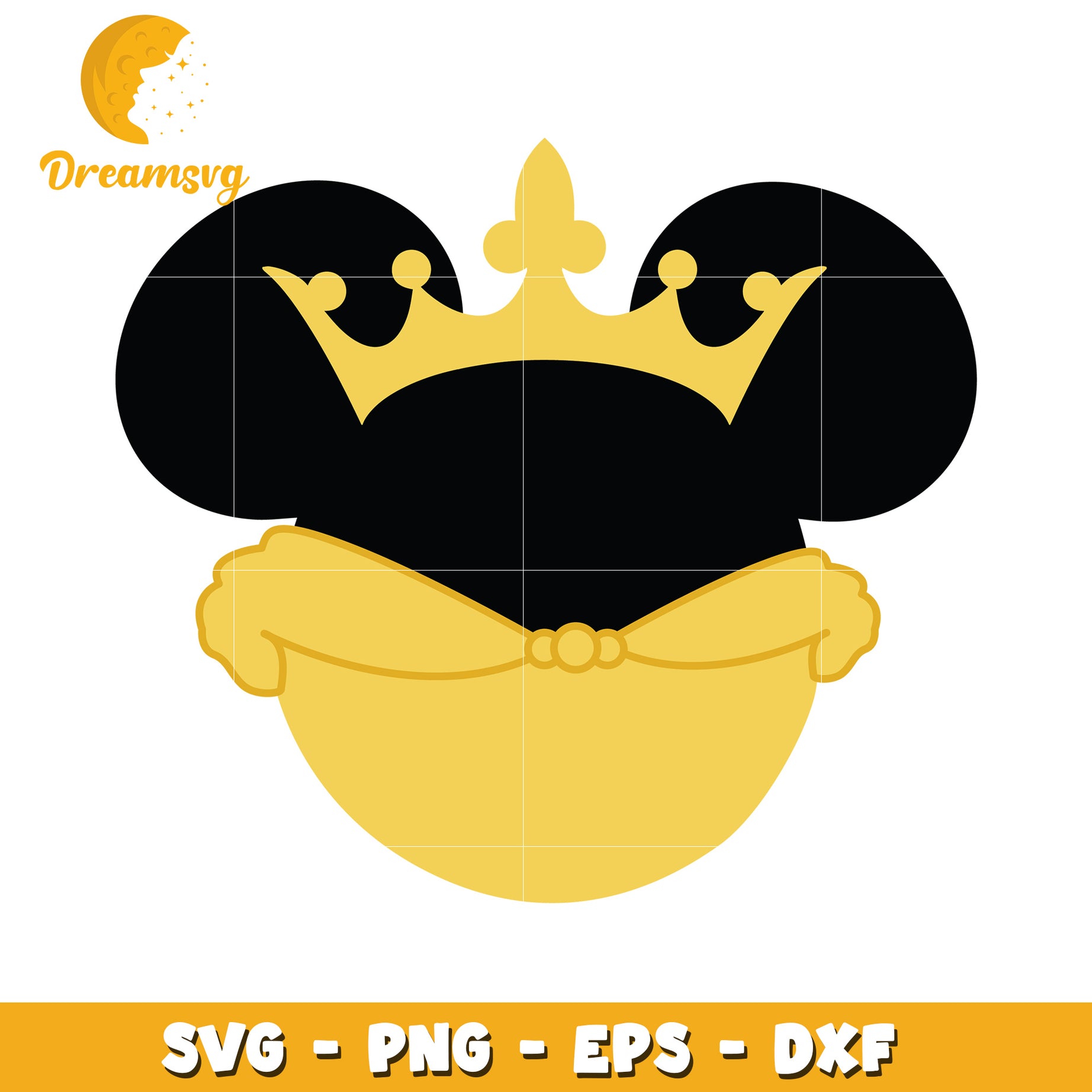 Princess Mickey Mouse SVG Cut File