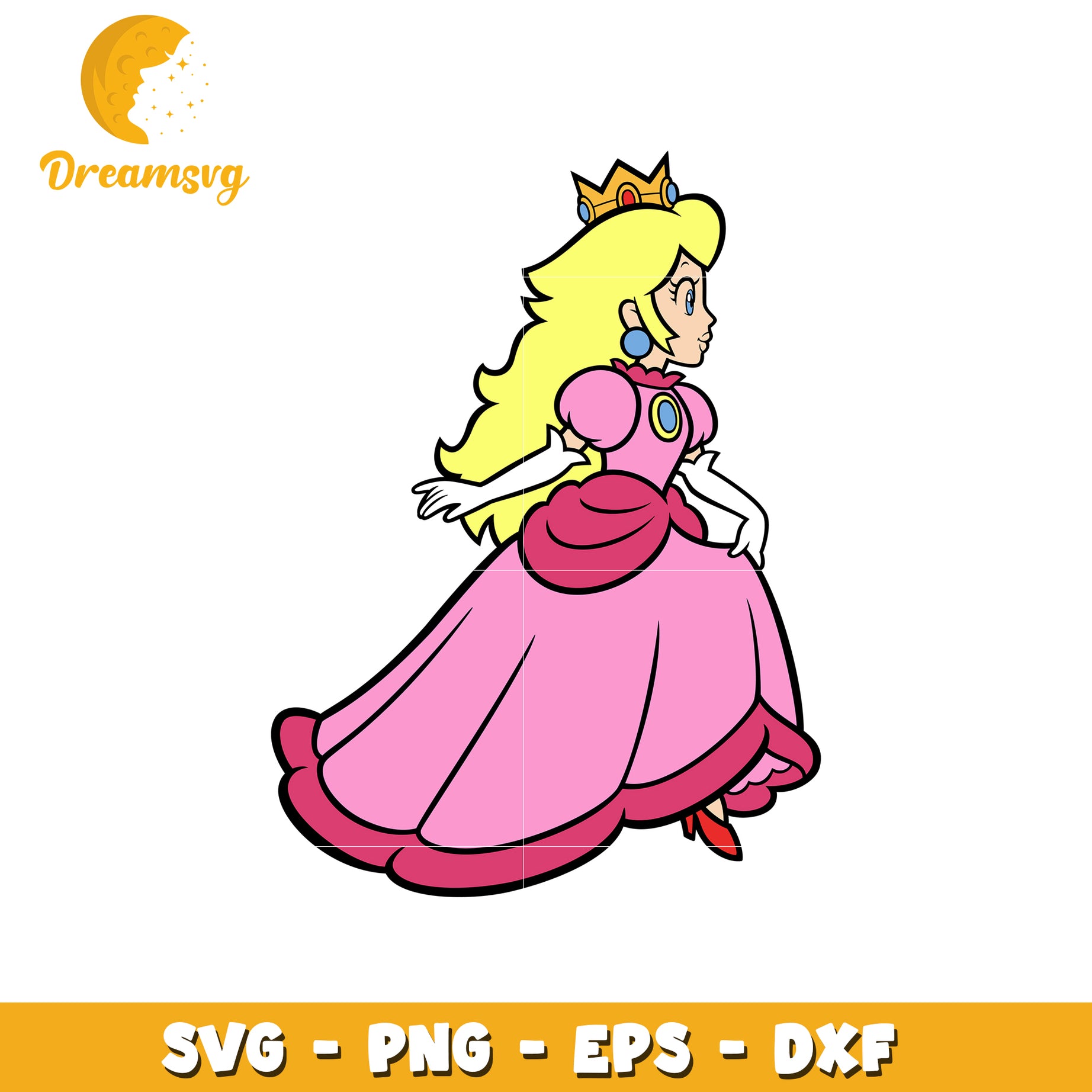 Princess Peach SVG Cut File