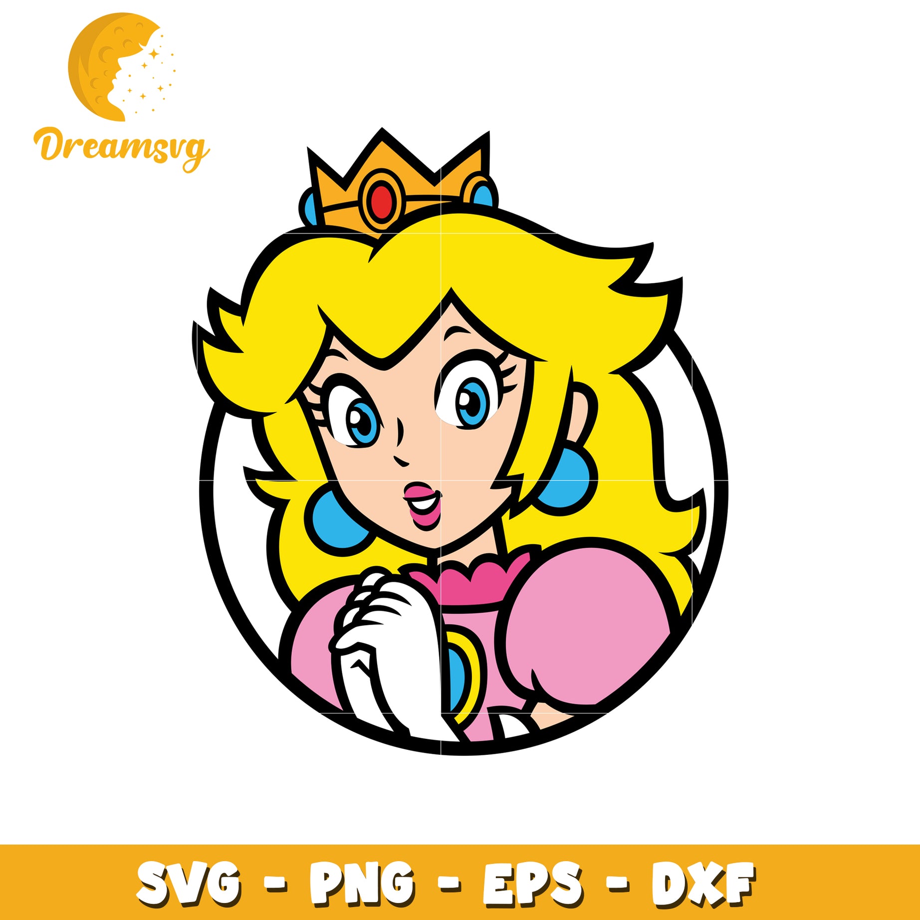 Princess Peach SVG PNG EPS DXF