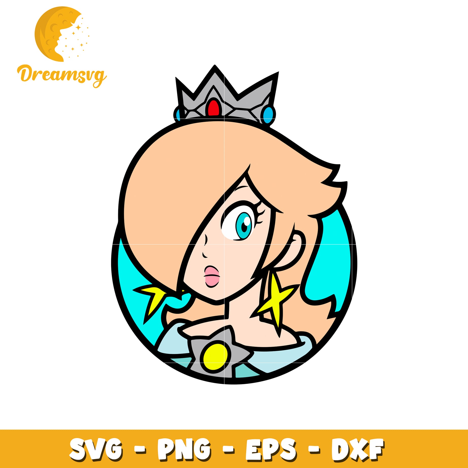 Princess Peach SVG PNG EPS DXF Cut Files