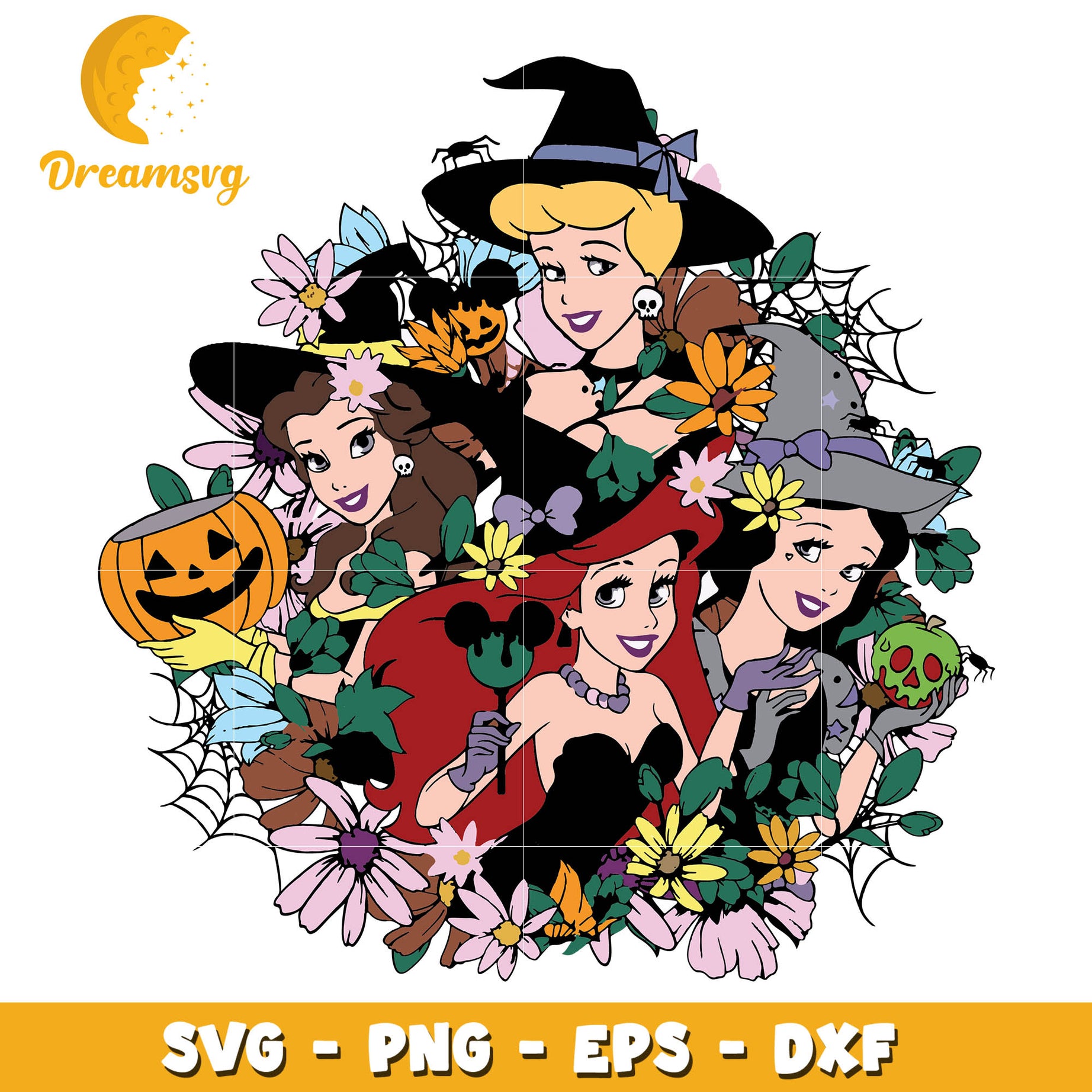 Disney Princess halloween svg