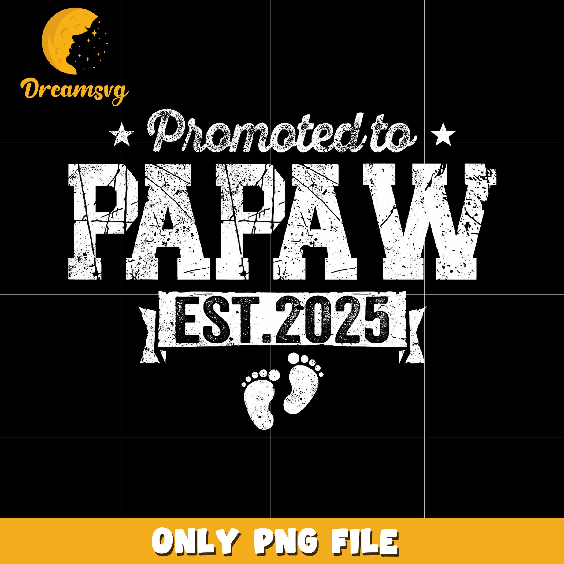 Promoted to papaw est 2025 png, new grandpa png, grandfather png