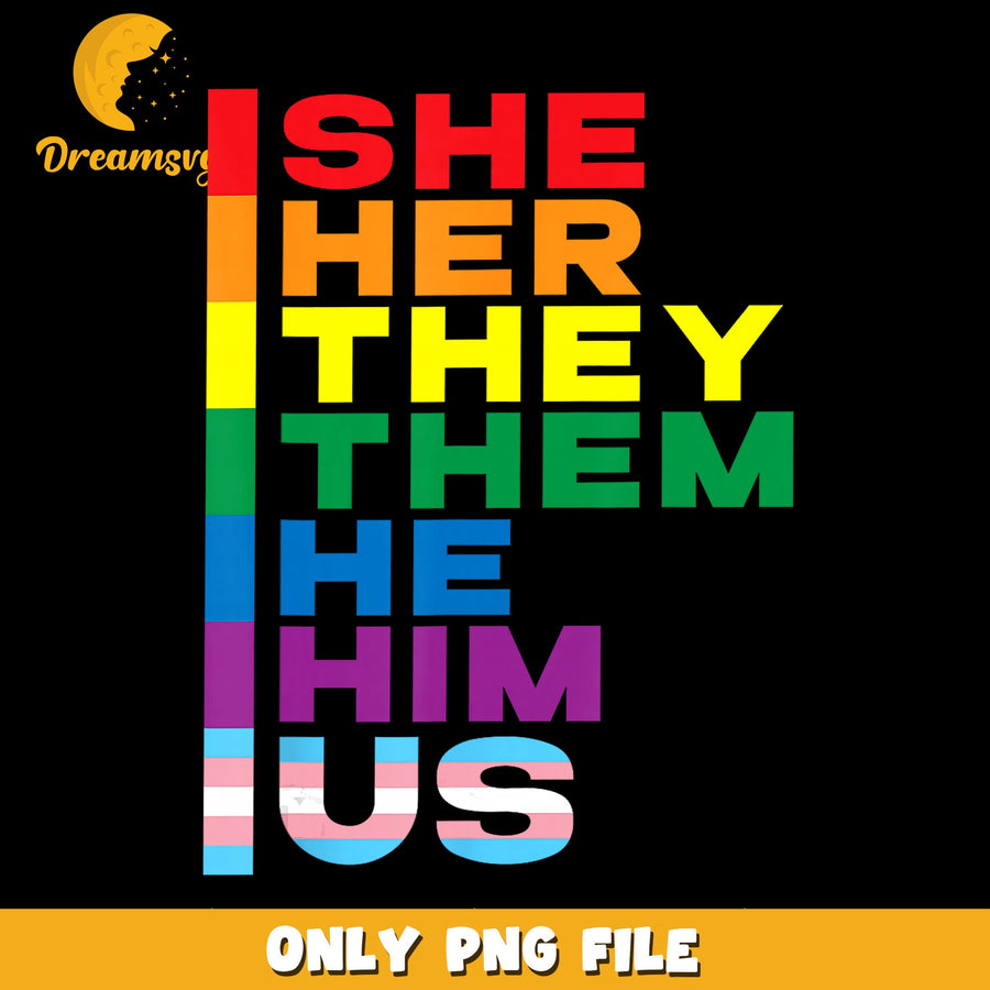 Pronoun Design PNG, LGBTQ+ Pride, Inclusive Art PNG