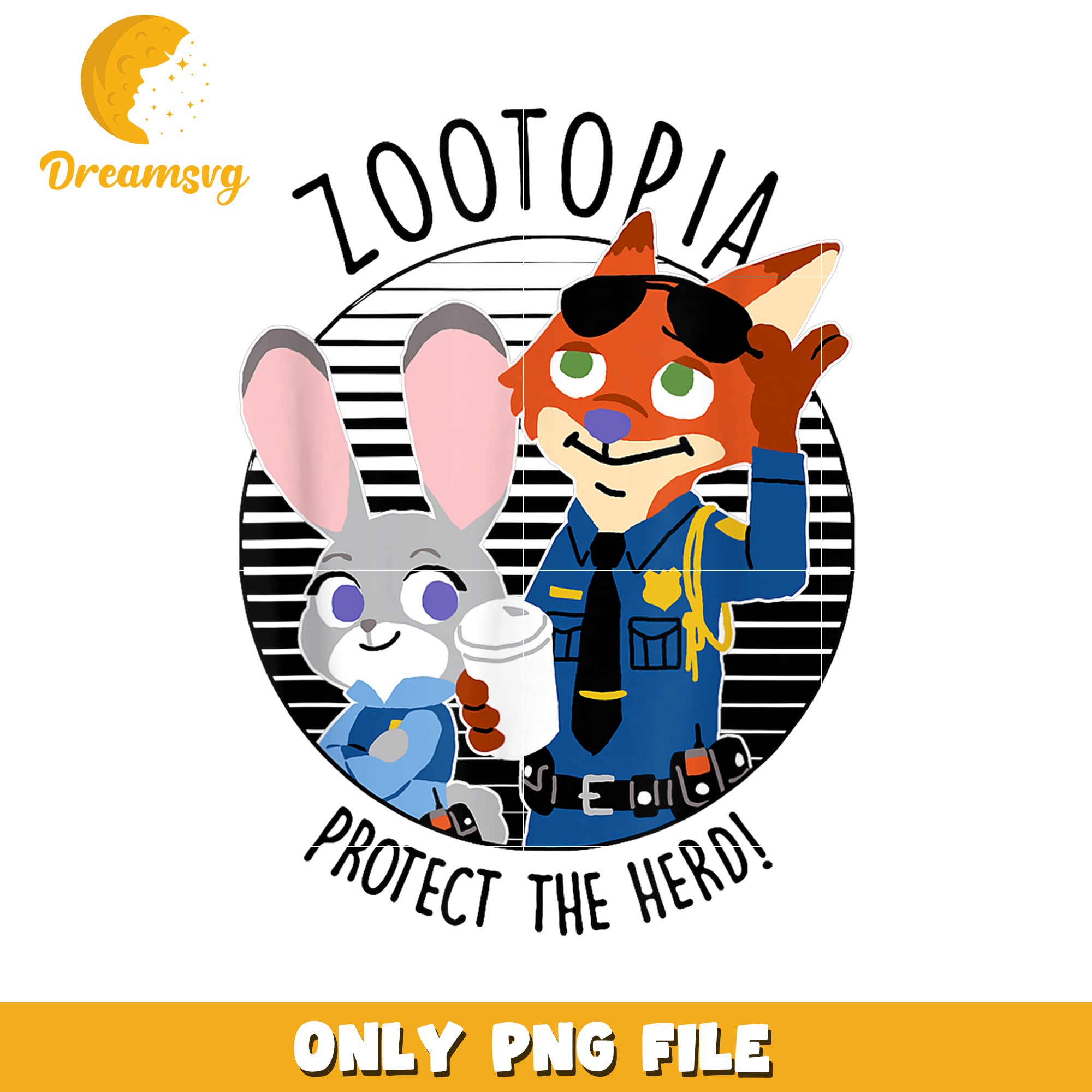 Protect the herd png, nick and judy png, zootopia png