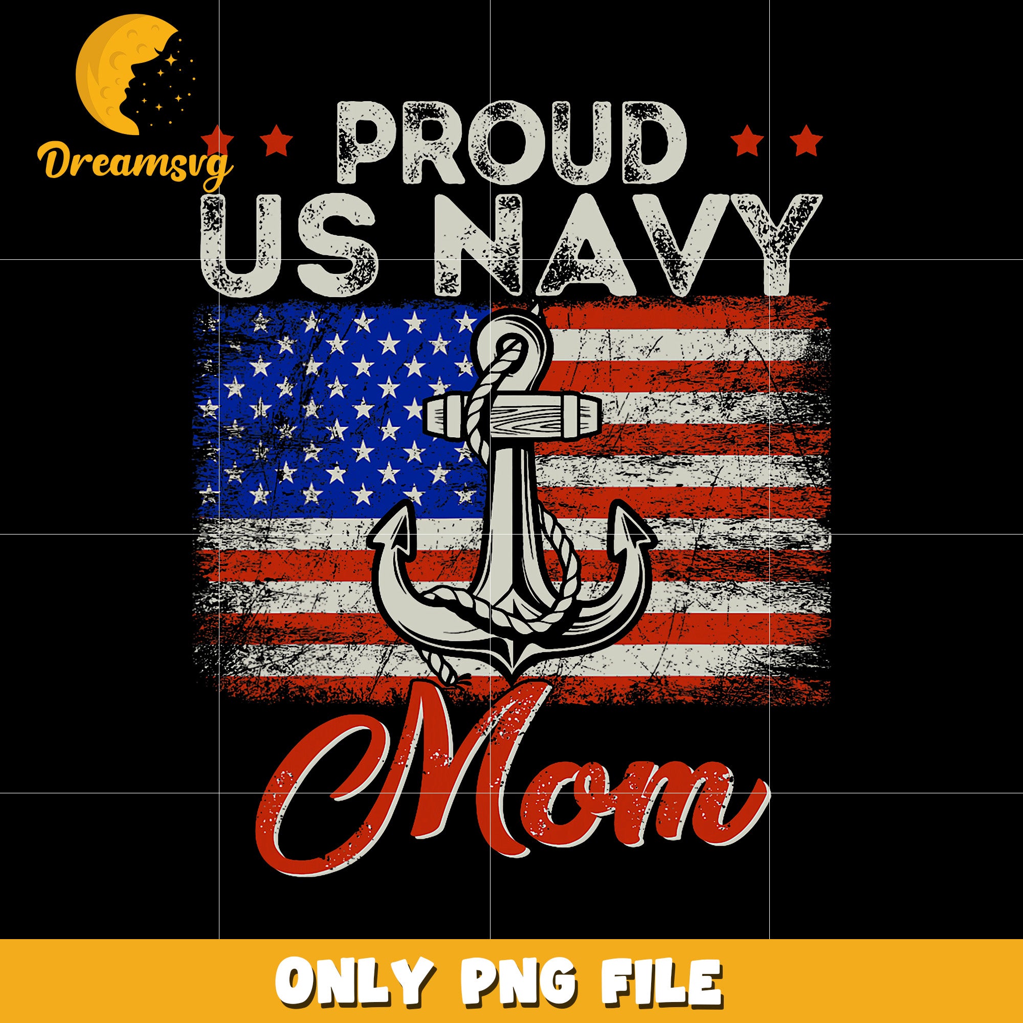 Proud US Navy mom png, navy mom png, military mom png