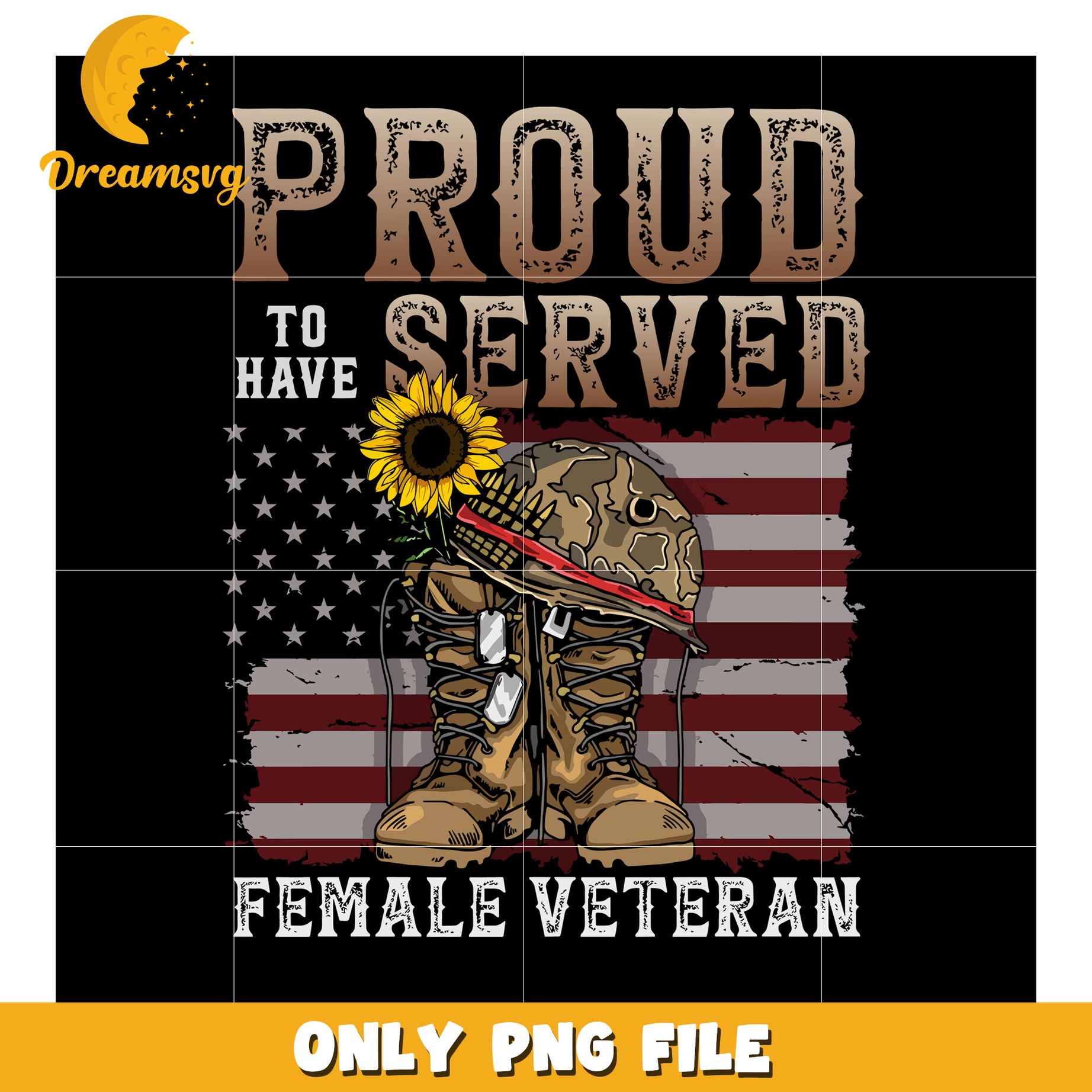 Proud to have served female veteran png, patriotic woman png, military pride png