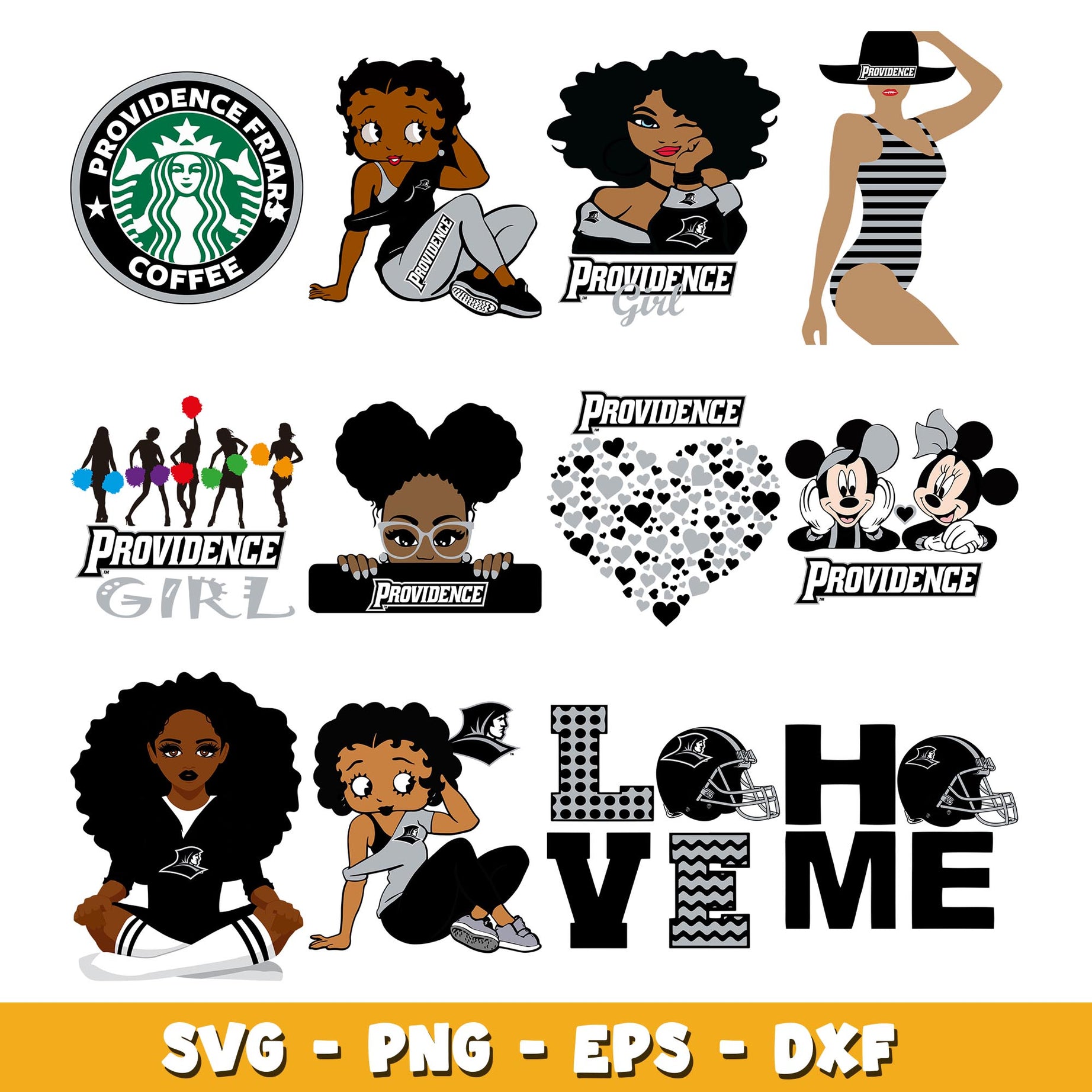 Providence Friars girl Bundle svg, Providence Friars logo svg, ncaa svg 