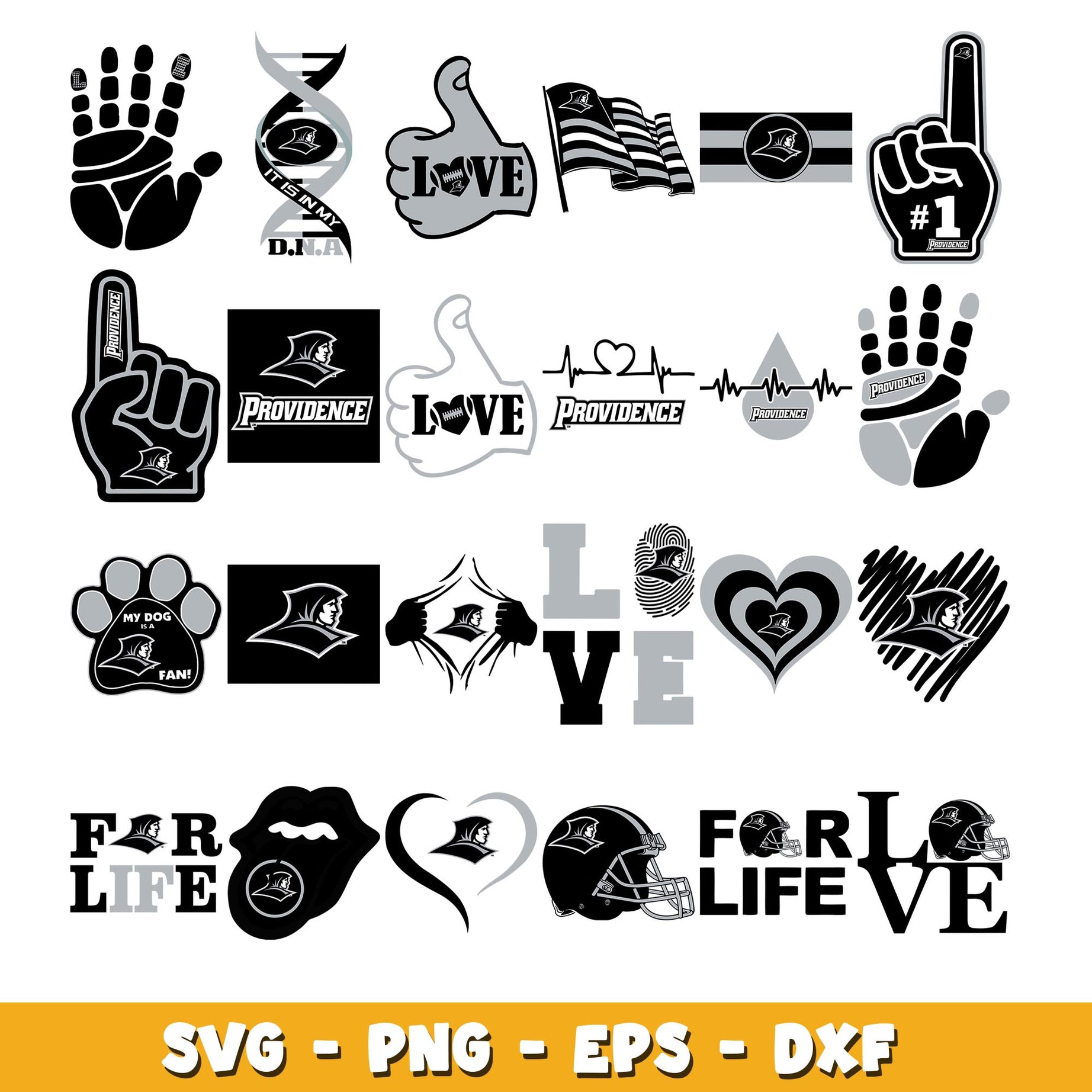 Providence Friars love Bundle svg, Providence Friars logo svg, ncaa svg  