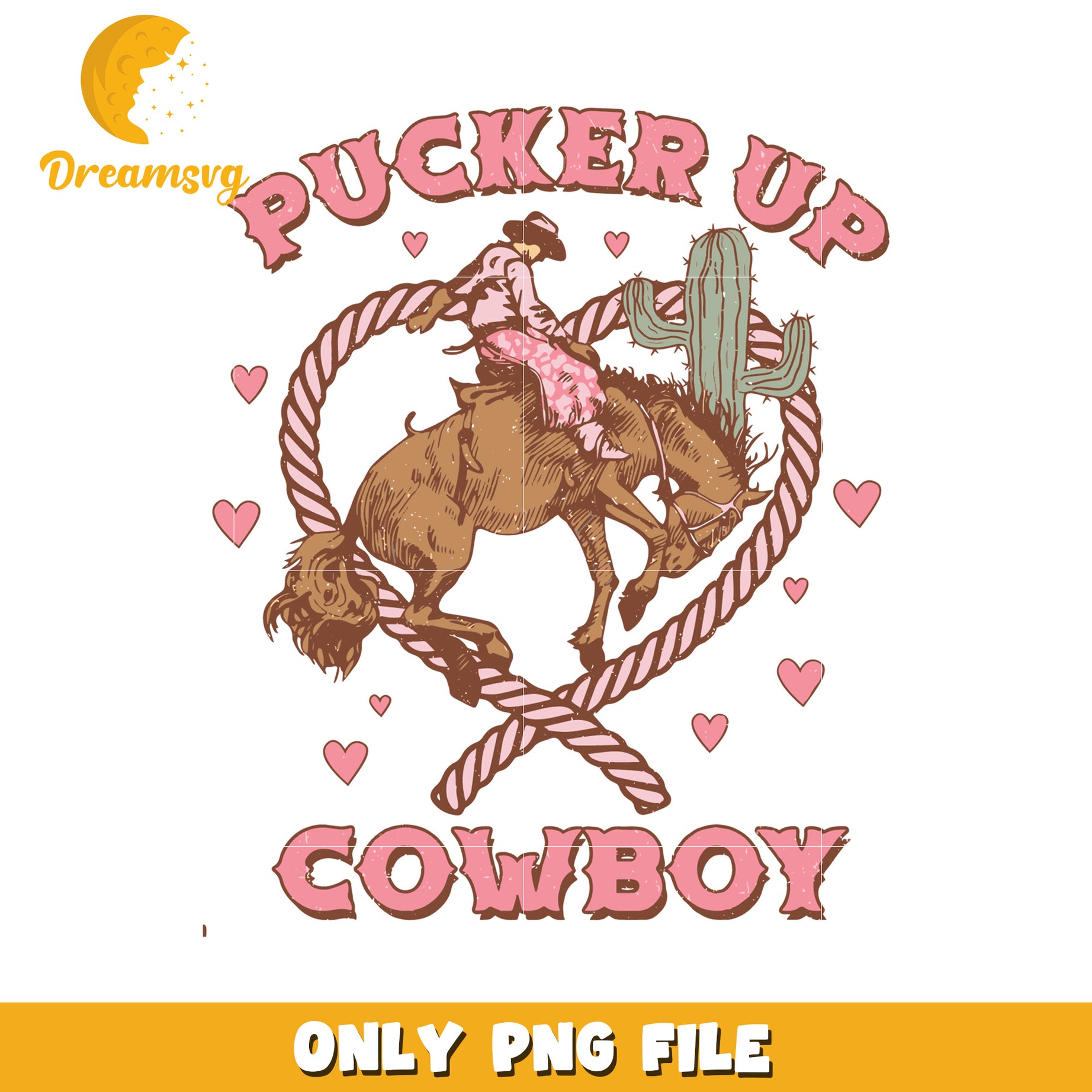 Pucker Up Cowboy PNG Design